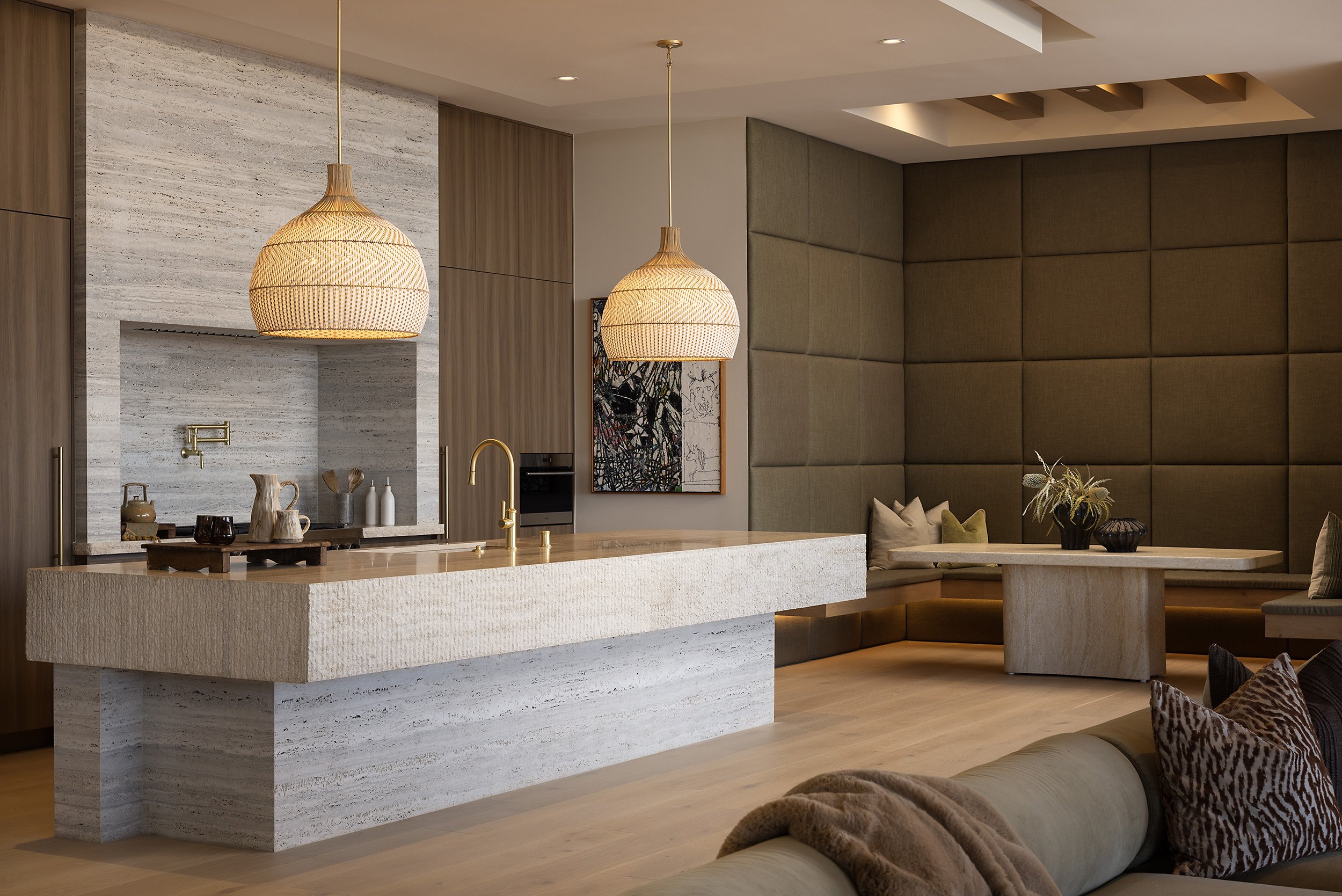 Laurel House Beverly Hills luxury home modern minimalist kitchen