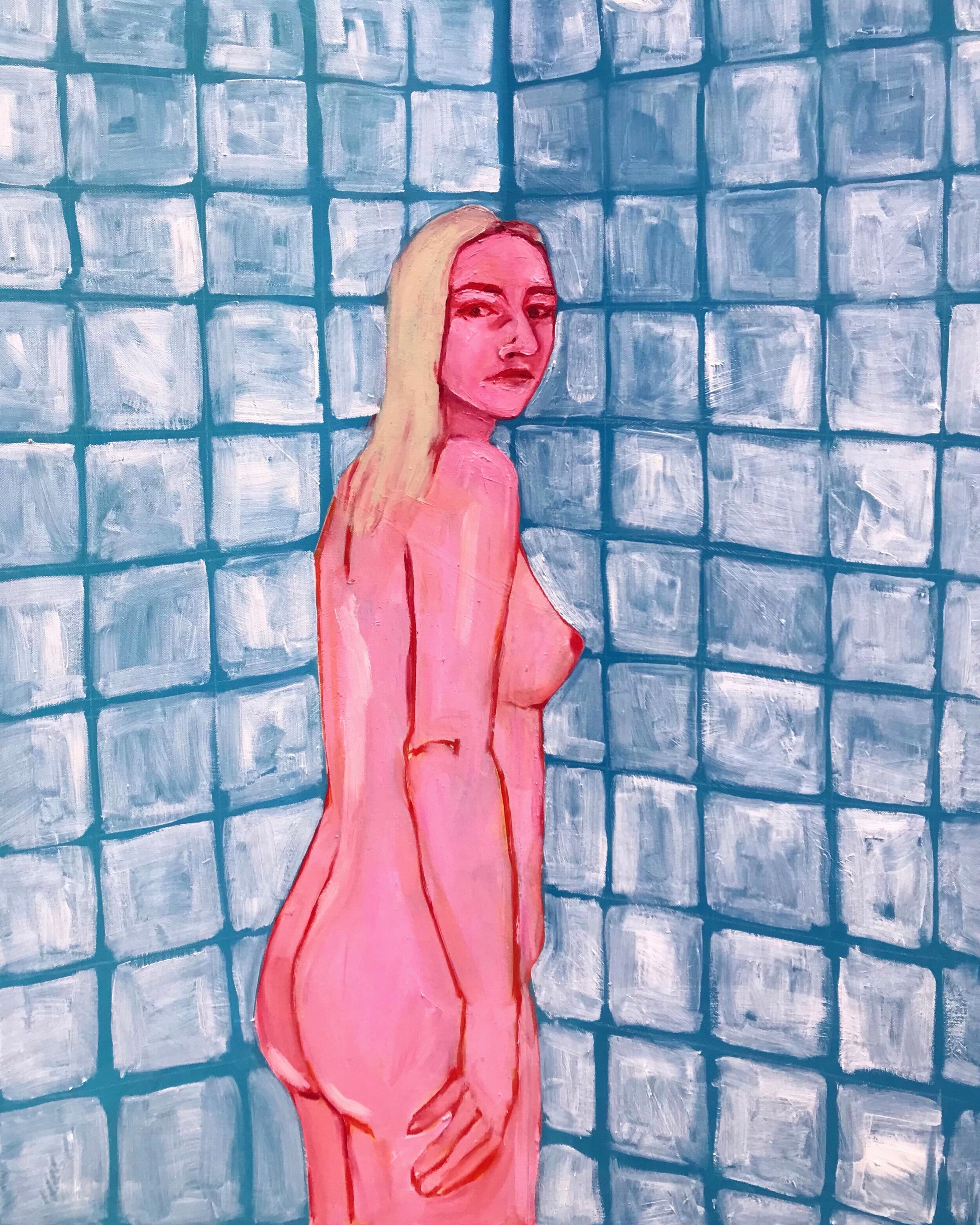  Shower Shot  Oil Paint on Canvas  2021  40 inches x 28 inches 