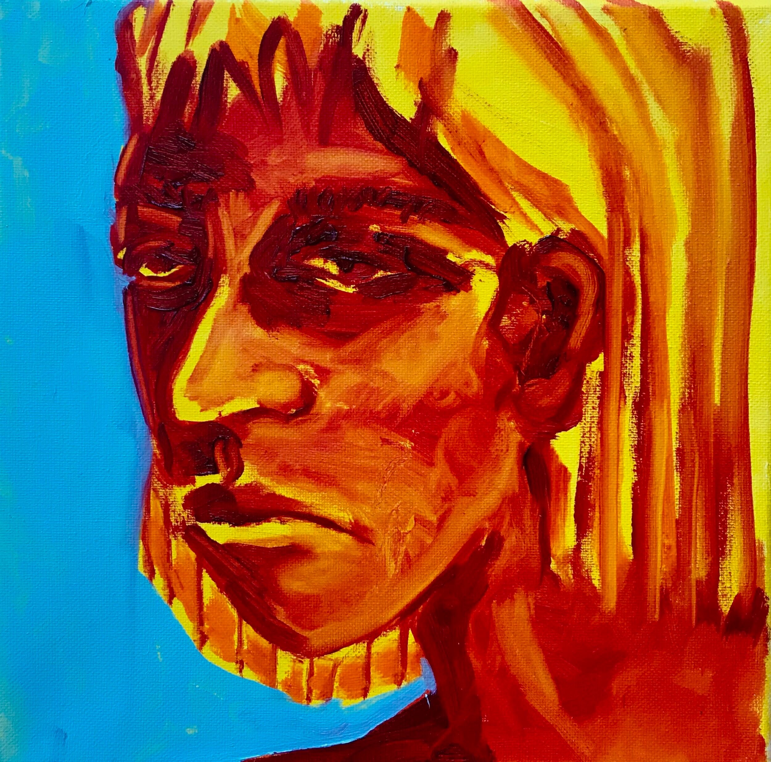  Untitled Portrait  Oil Paint on Canvas  2021  10 inches x 10 inches 