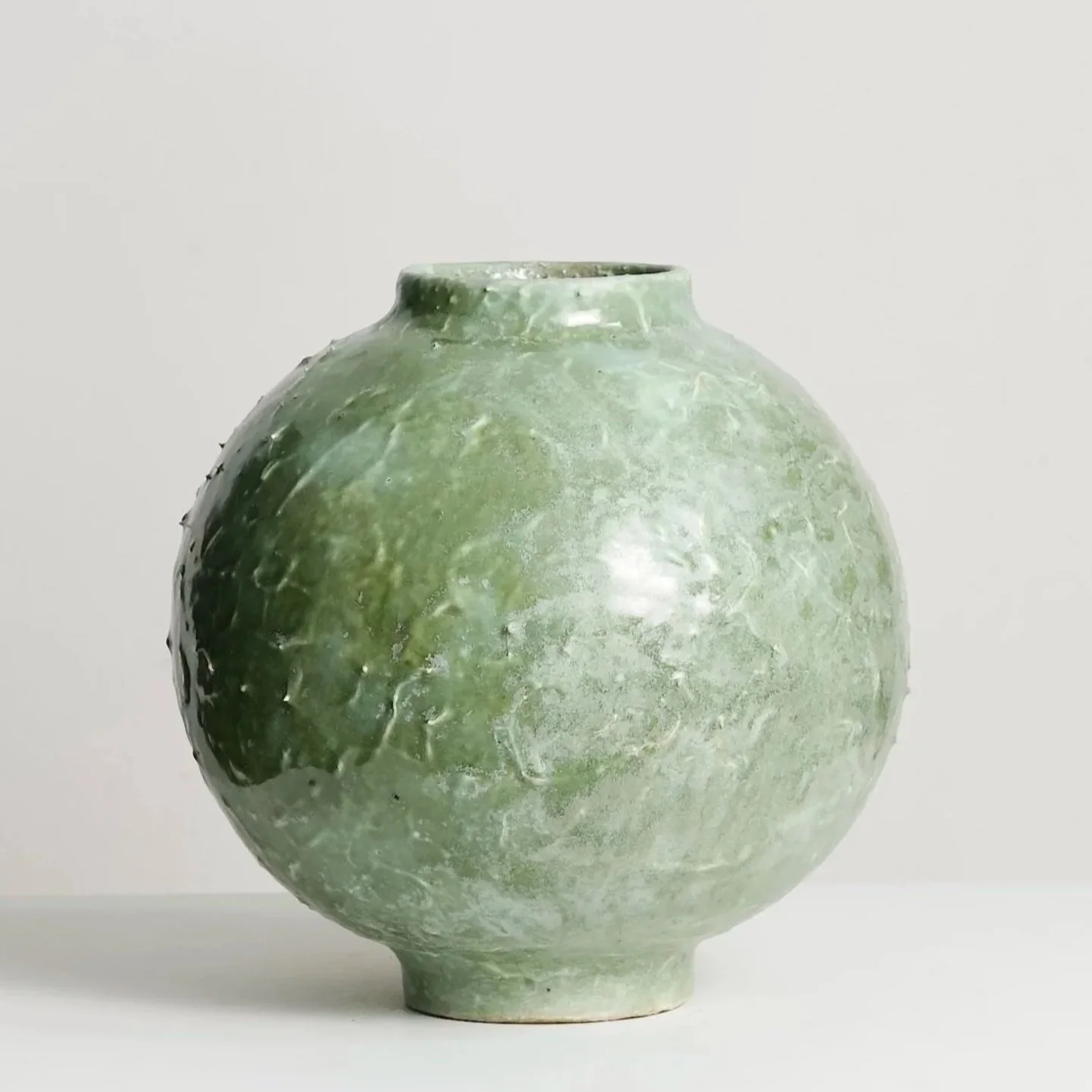 Moon Jar with Mountain Stream glaze