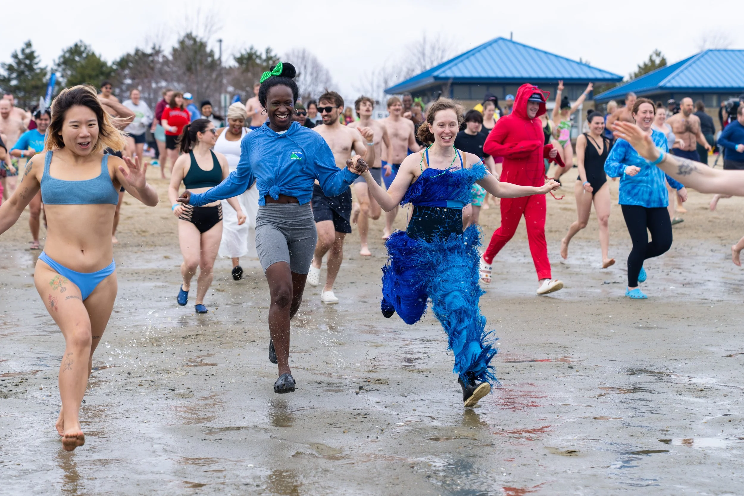 Over 200 People Plunge into Freezing Waters of Constitution Beach for Annual Save the Harbor/Save the Bay and JetBlue Shamrock Splash