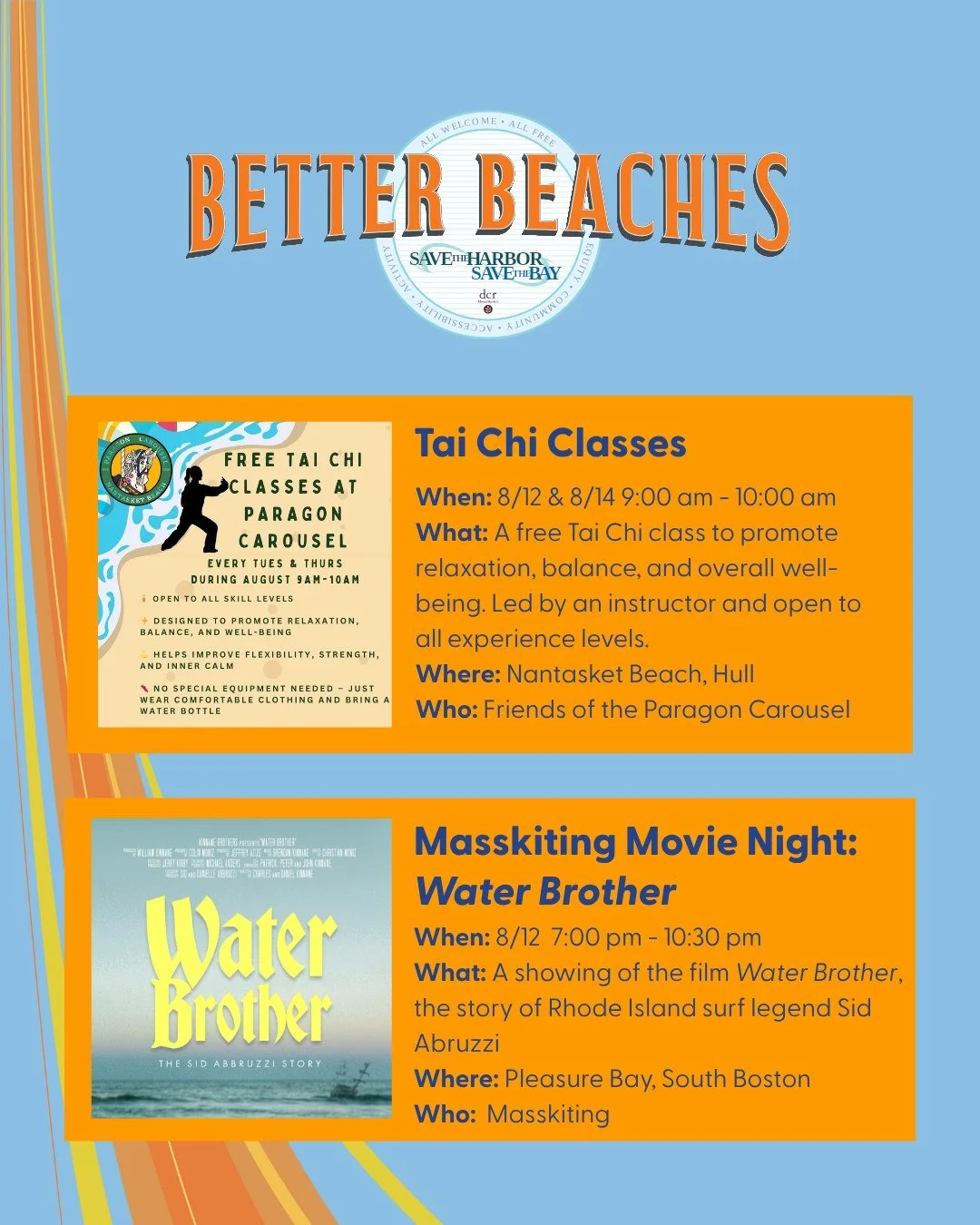It's always a good day to go to the beach, especially with all these FREE events hosted by our Better Beaches partners! 🌊 Check out our website for more information about free events all summer!
#bostonbeaches #bostonsummer #bostonmusic #bostonharbo