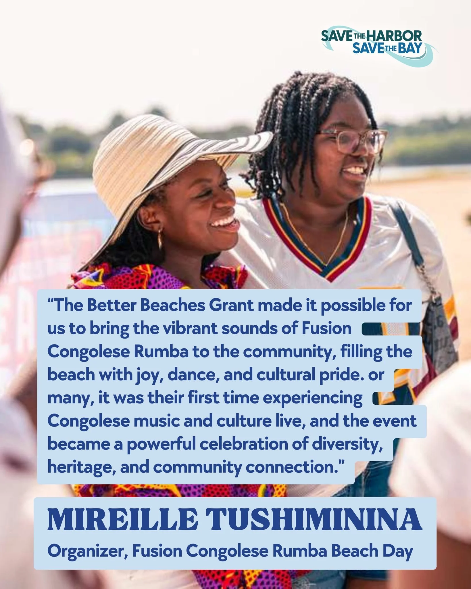 Shalupe Community Association's Mireille Tushiminina was part of the 2025 Better Beaches Grantees and used her funds to put on the Fusion Congolese Rumba Beach Day. Around 65 attendees had a chance to experience the rich musical and dance heritage of