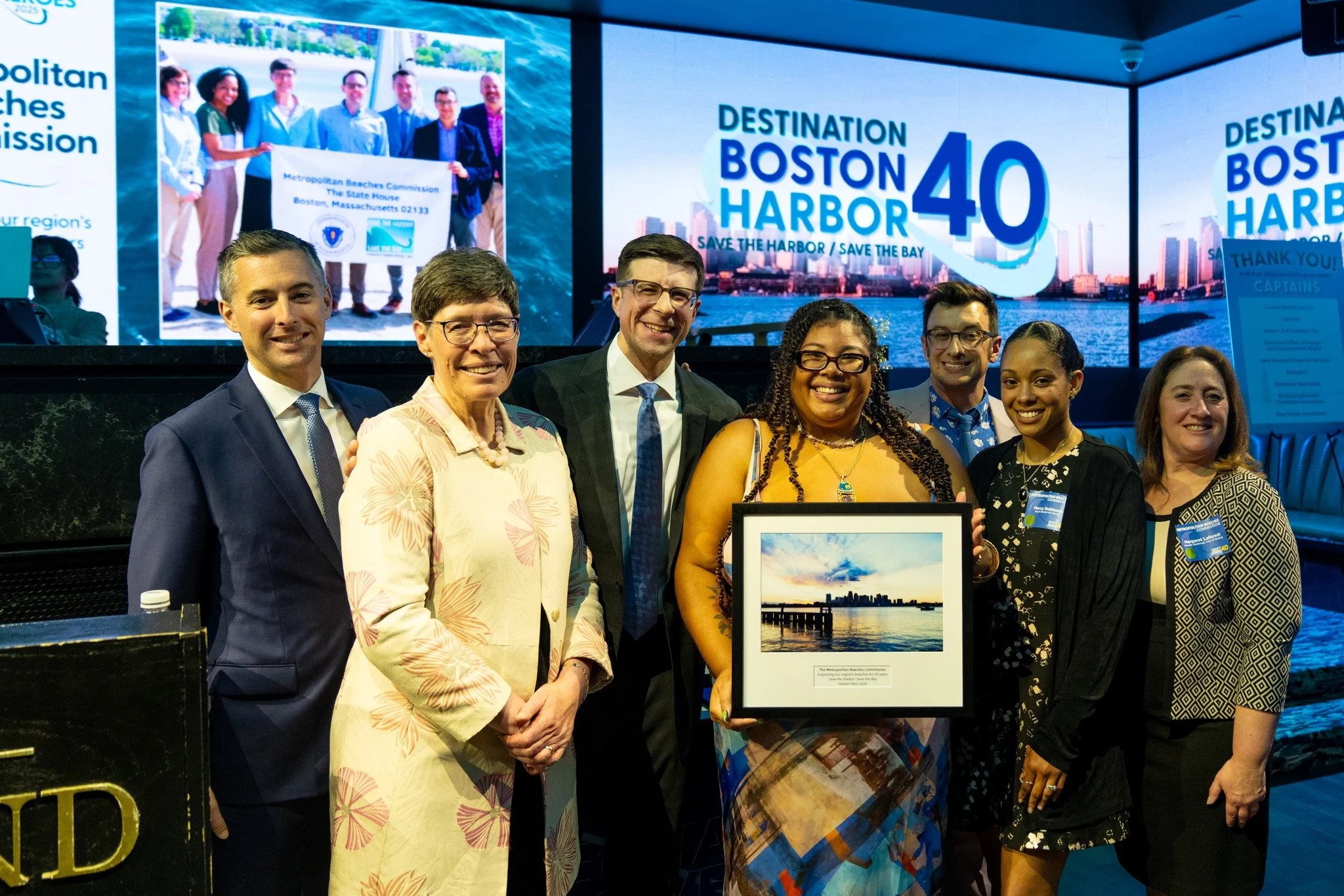 Our Harbor Heroes at the Destination Harbor 40 Gala. These individuals have gone above and beyond to keep our beaches clean, accessible, and sustainable. It was a beautiful evening celebrating their impact and honoring the work that makes it all poss
