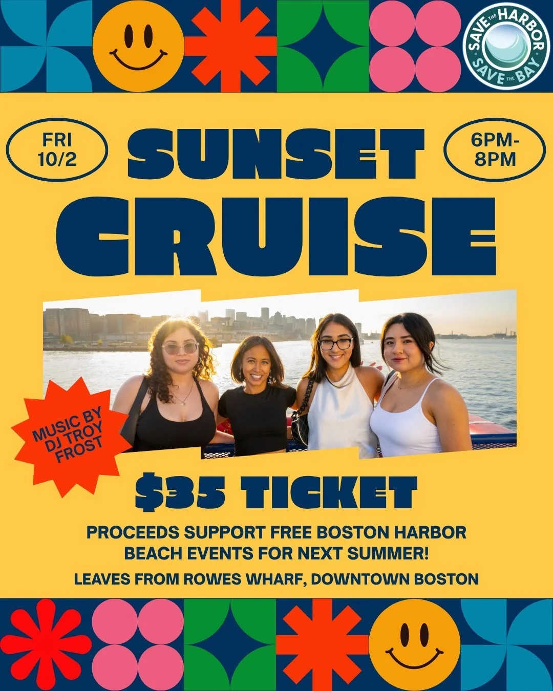 Ticket prices to our Summer Sendoff Boat Benefit have just dropped 🎟️

Go on a cruise for a cause on Friday, October 2nd, 6-8 PM, for now only $35! All proceeds go to supporting local organizations and artists to activate the region&rsquo;s public b