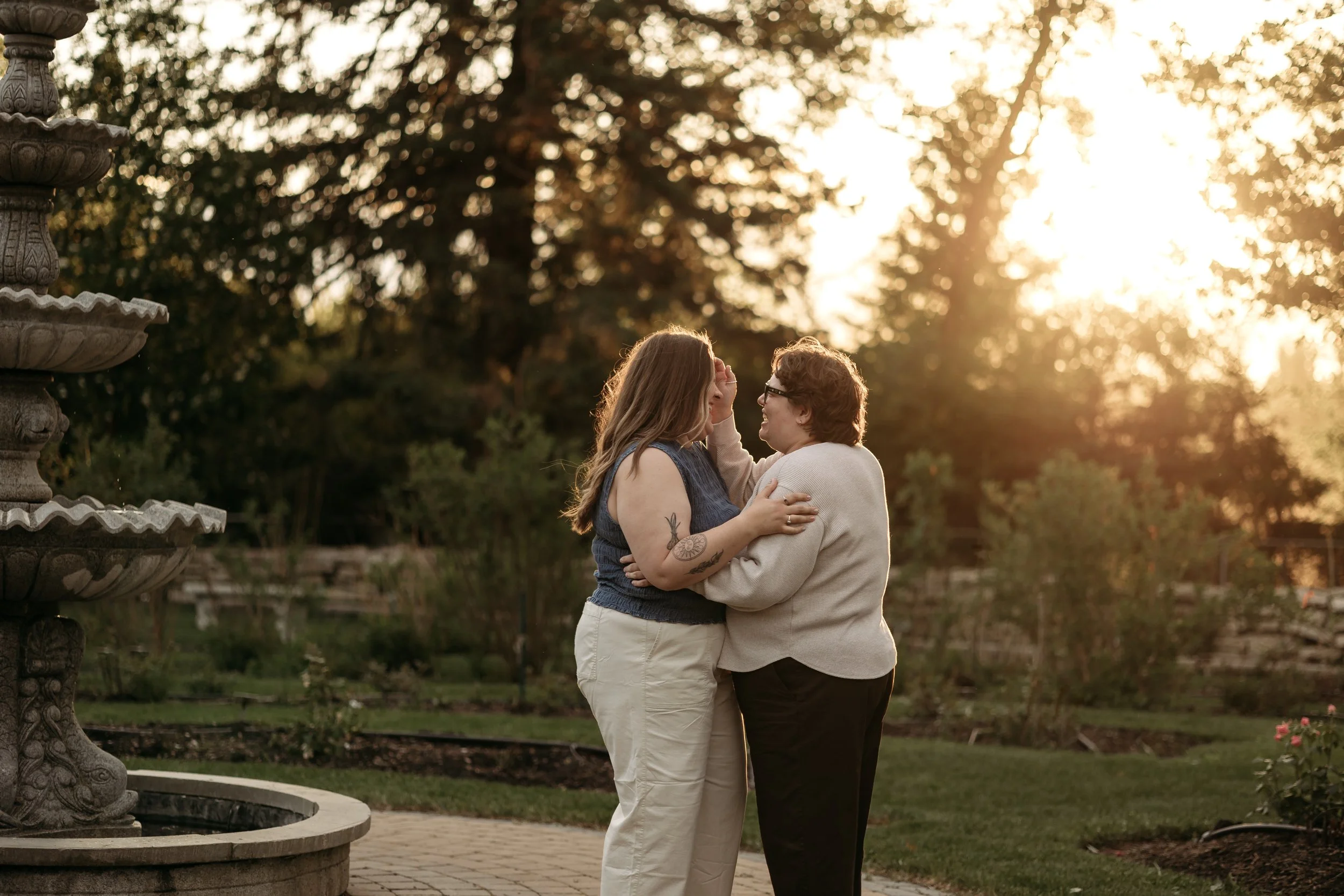 LGBTQIA+ couples photos at the st. albert botanic park by edmonton queer friendly wedding photographer tays photos and beauty 