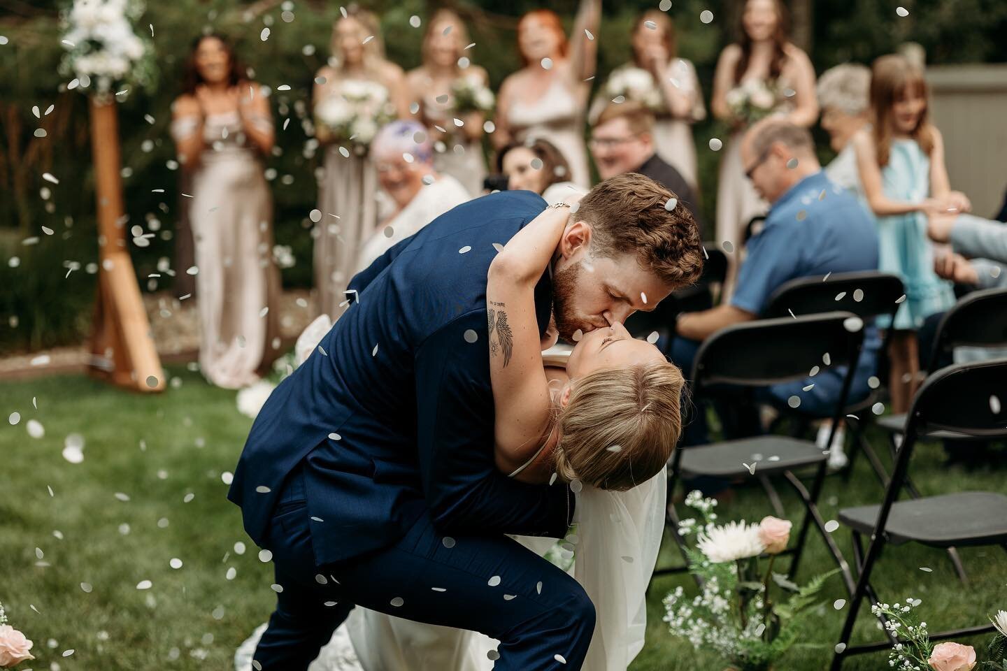 I showed this first image to Will (my fianc&eacute;) and told him we better start practicing our dip kisses because I want a photo like this at our wedding coming up in September 😍⁣⁣
⁣⁣
Both of these images have me in an absolute CHOKE HOLD, I love 