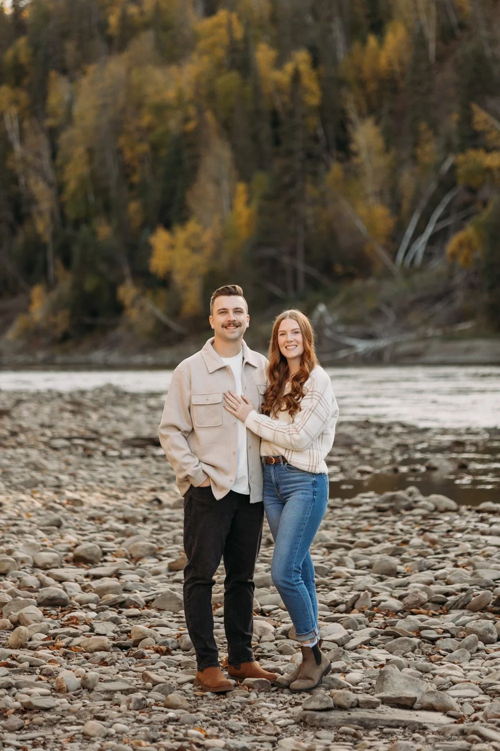 Pembina River Engagement Photography