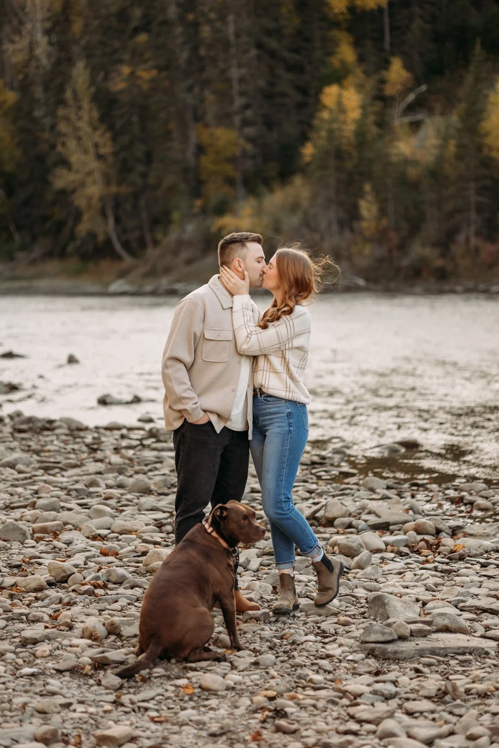 Pembina River Engagement Photography