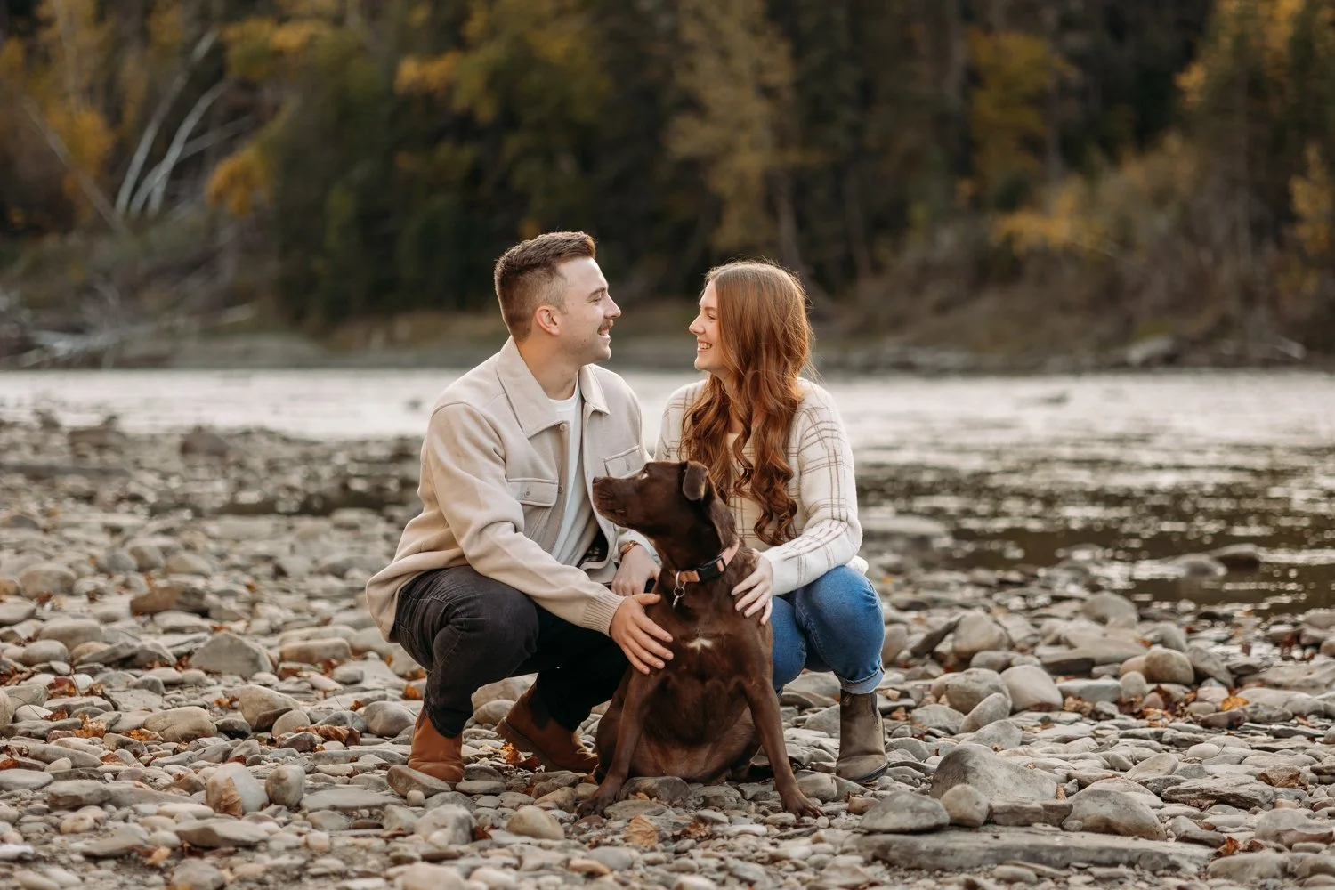 Pembina River Engagement Photography