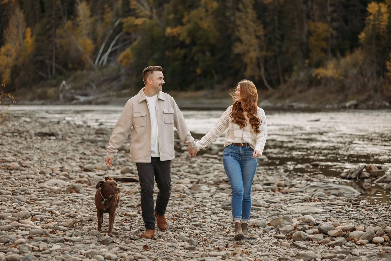 Pembina River Engagement Photography