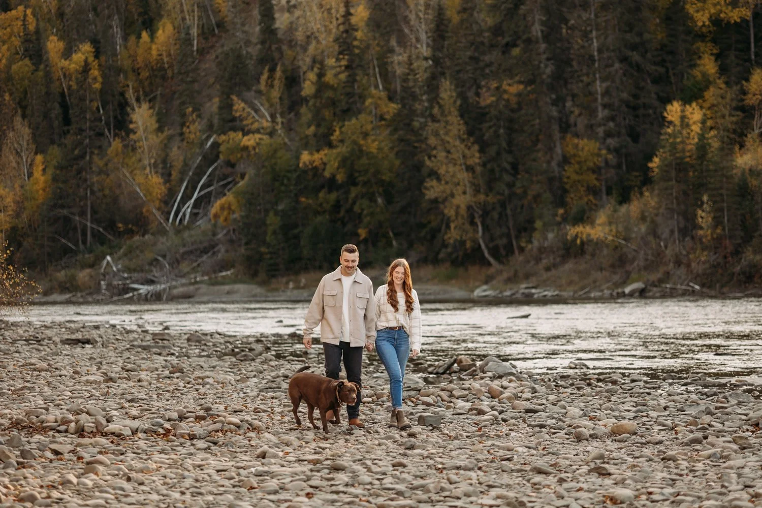 Pembina River Engagement Photography