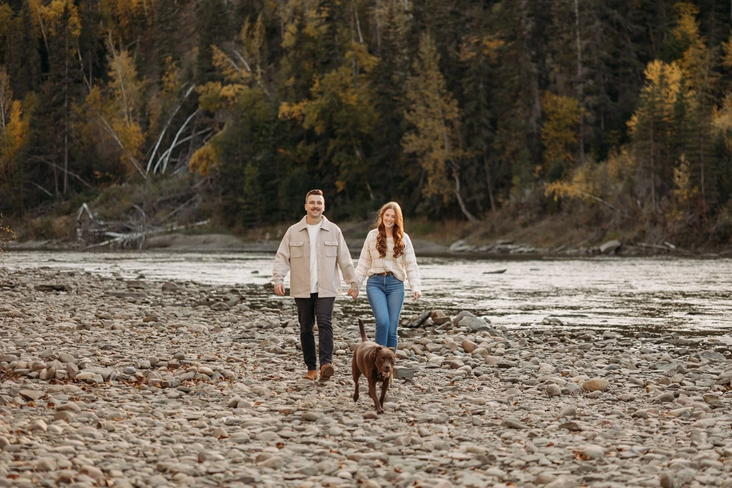 Pembina River Engagement Photography