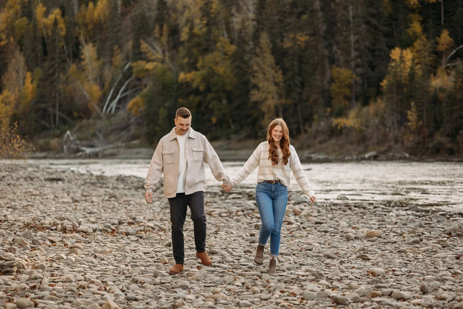 Pembina River Engagement Photography
