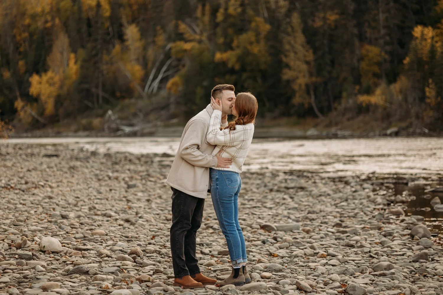 Pembina River Engagement Photography