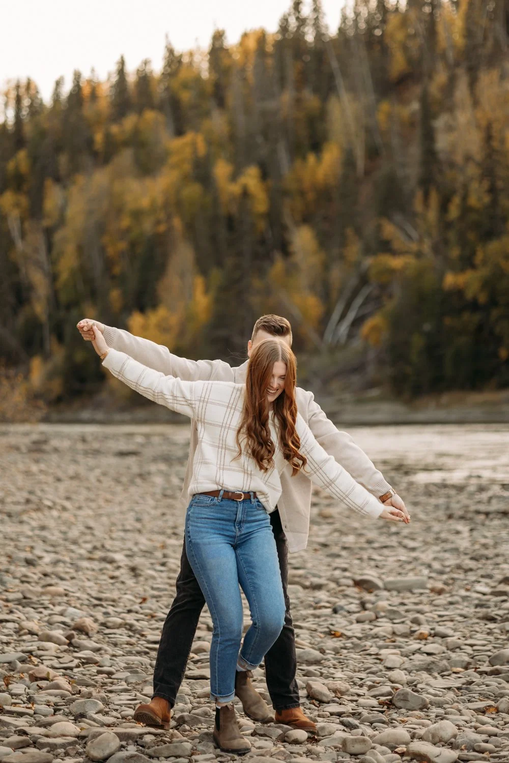 Pembina River Engagement Photography