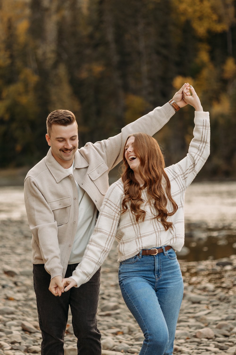 Pembina River Engagement Photography