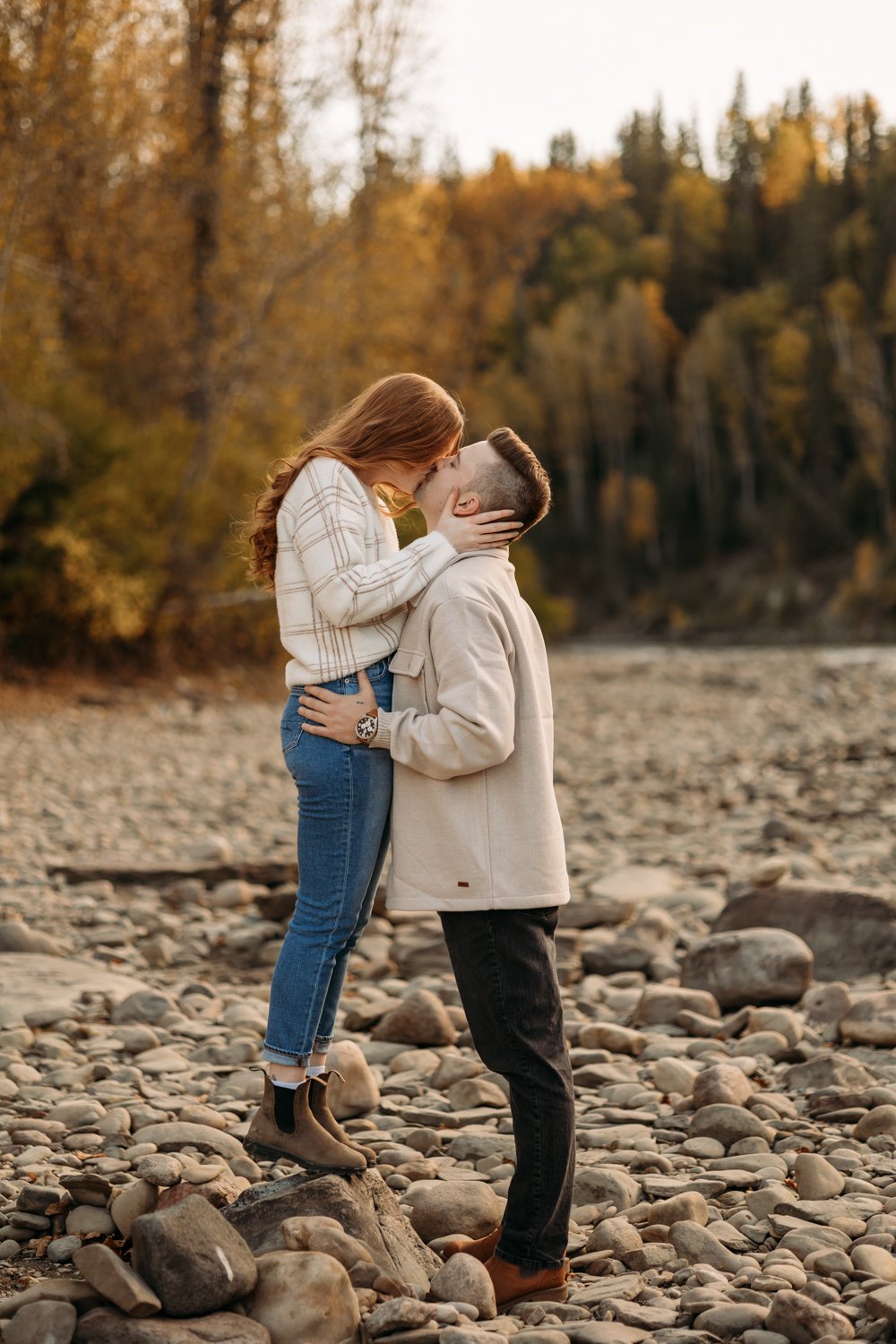 Pembina River Engagement Photography