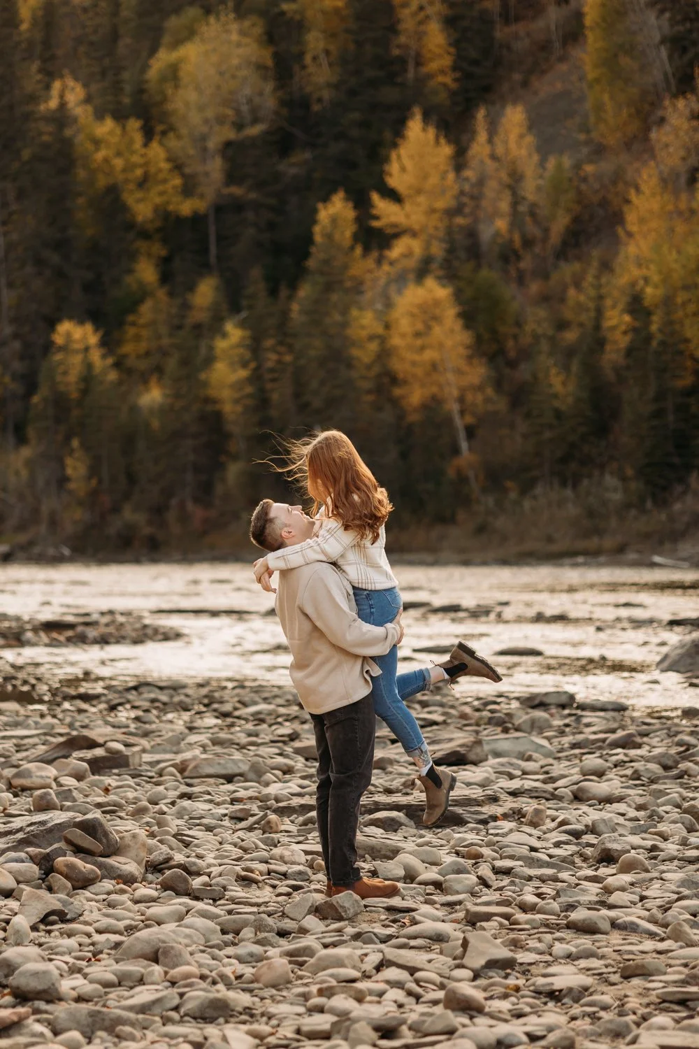 Pembina River Engagement Photography