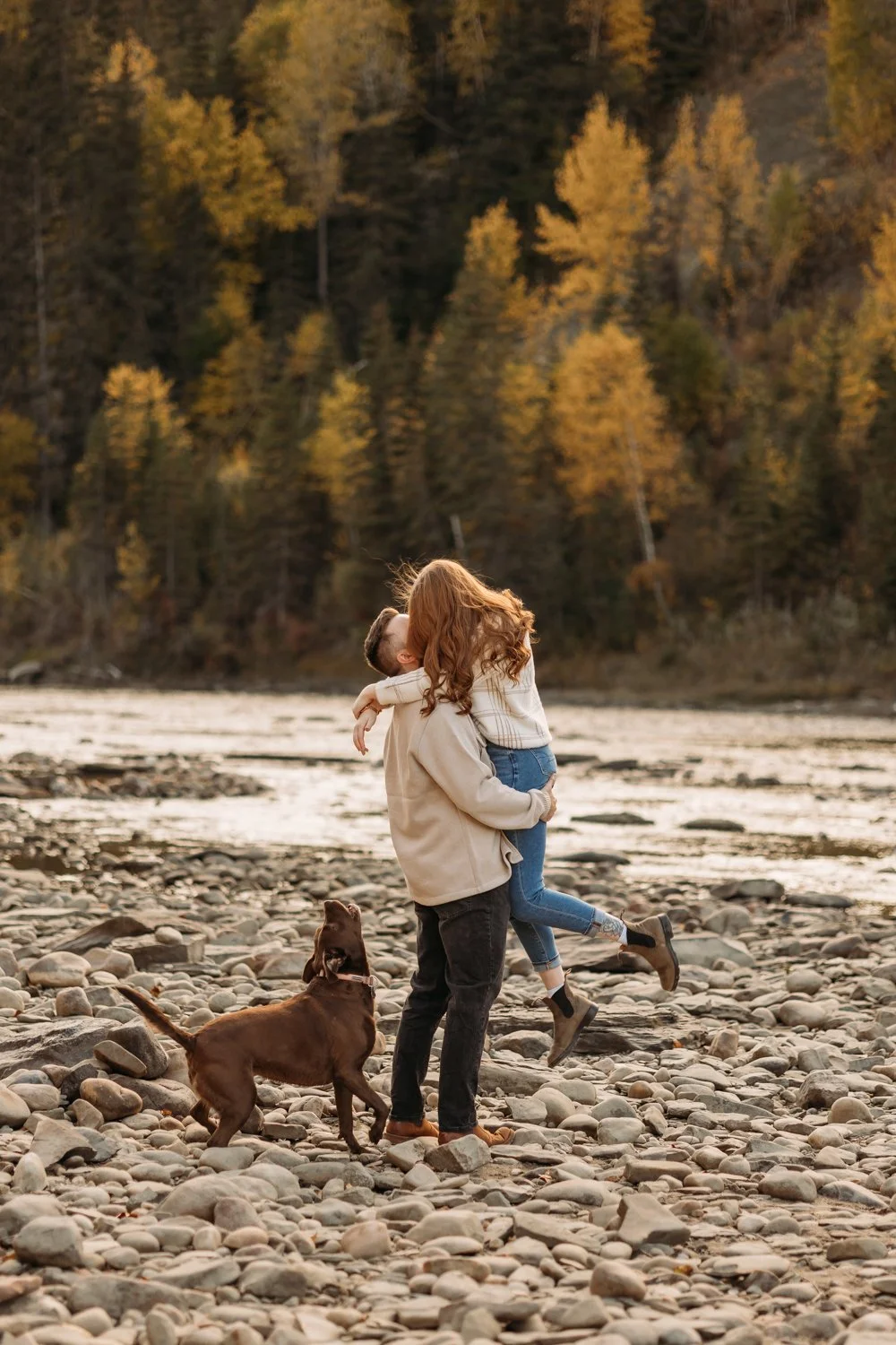 Pembina River Engagement Photography