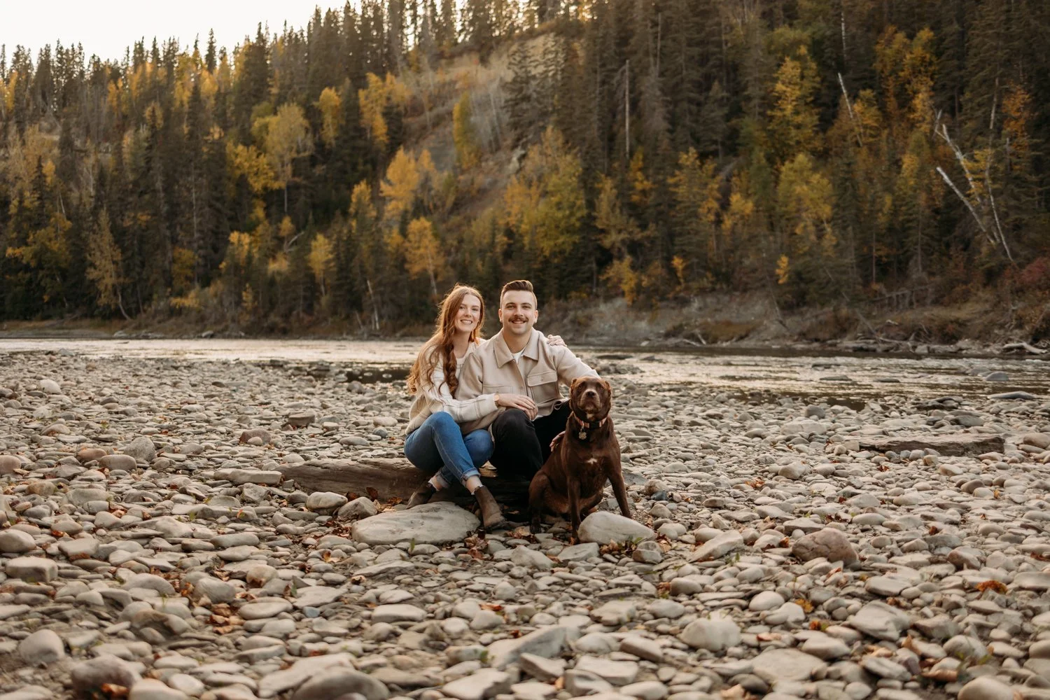 Pembina River Engagement Photography