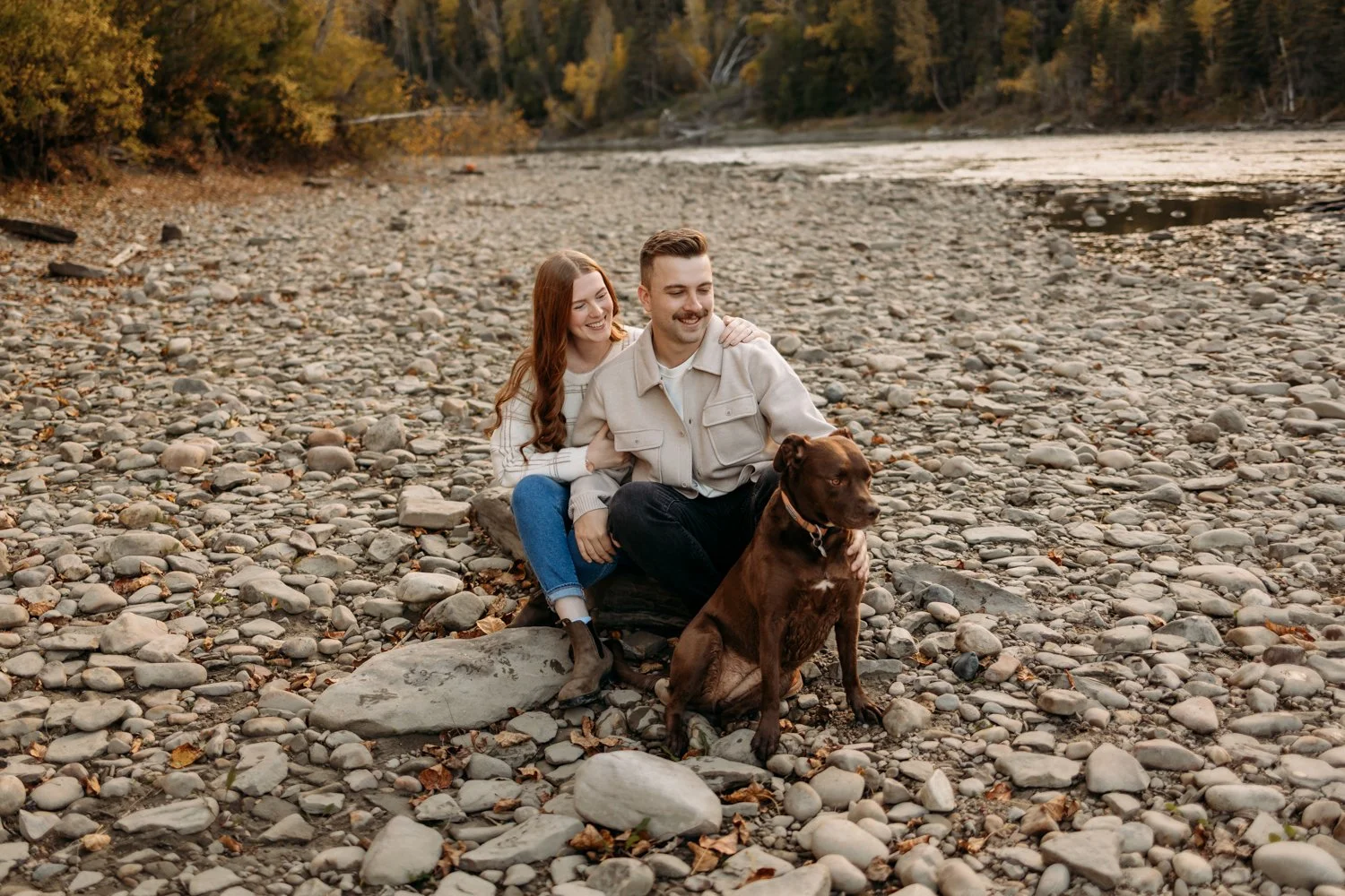 Pembina River Engagement Photography