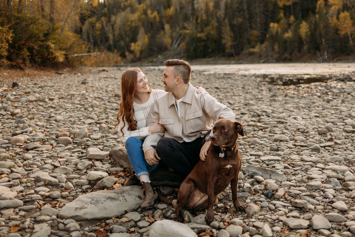 Pembina River Engagement Photography