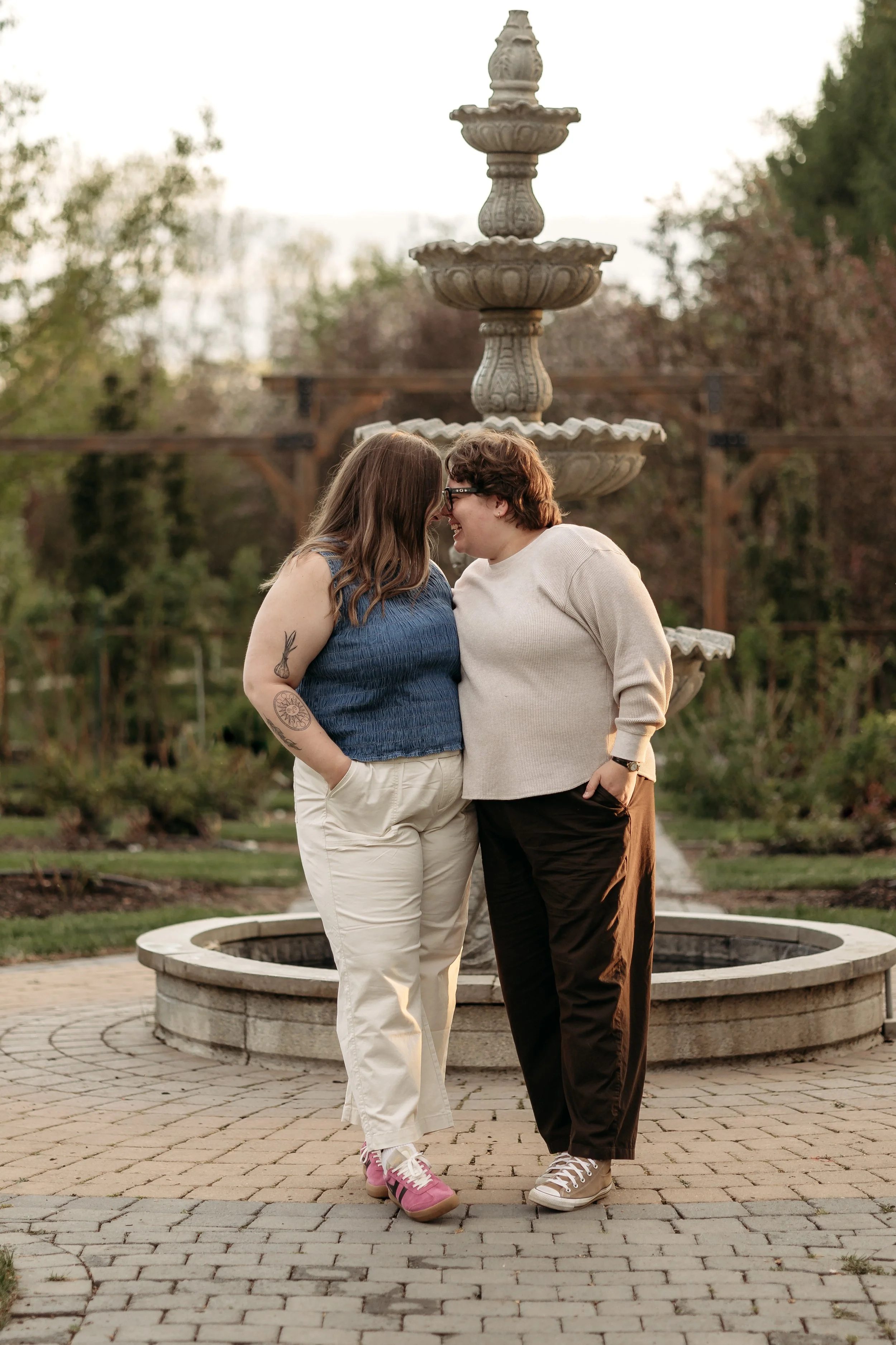 LGBTQIA+ couples session at the st. albert botanic park by queer friendly edmonton  wedding photographer tays photos and beauty