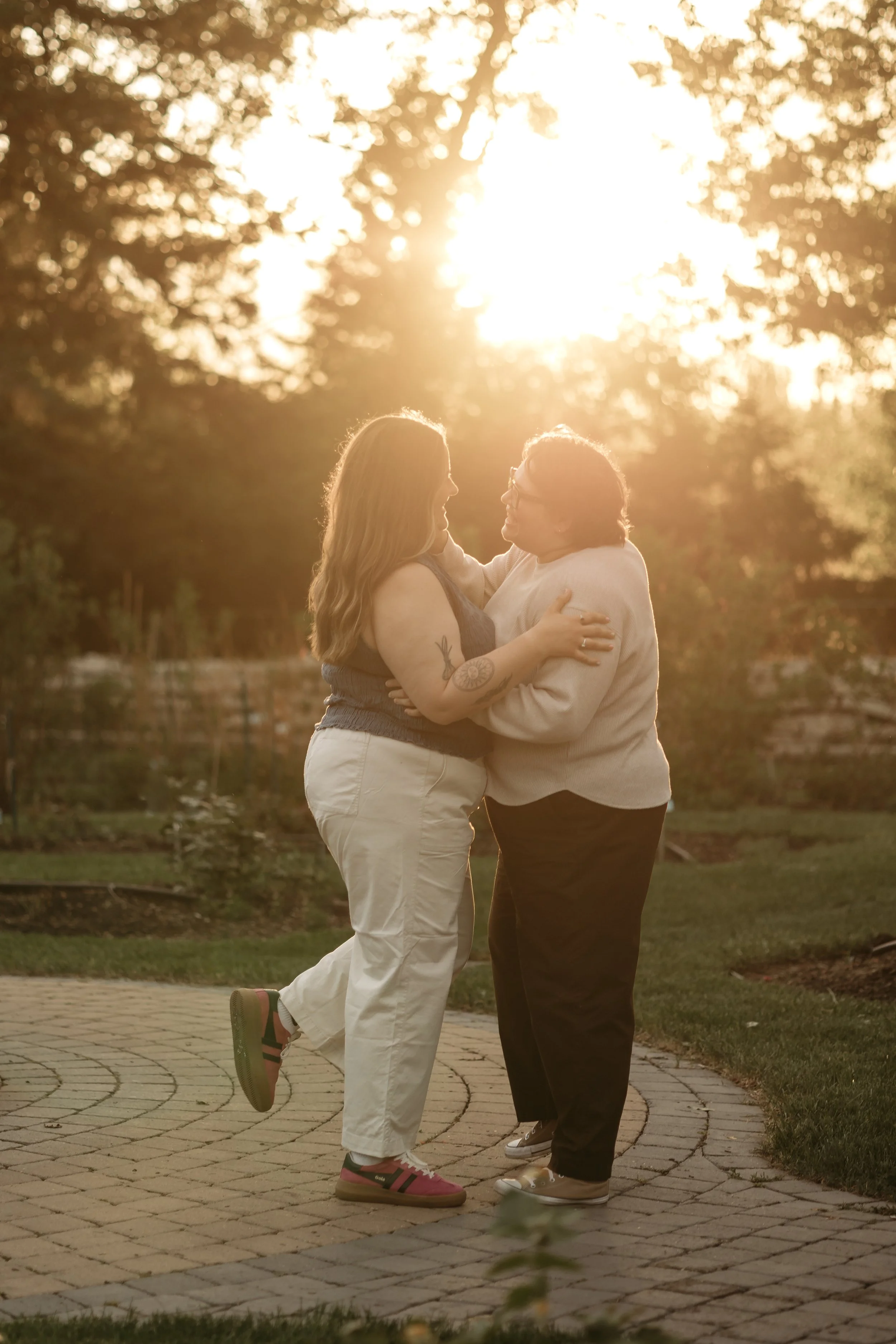 LGBTQIA+ couples session at the st. albert botanic park by queer friendly edmonton  wedding photographer tays photos and beauty