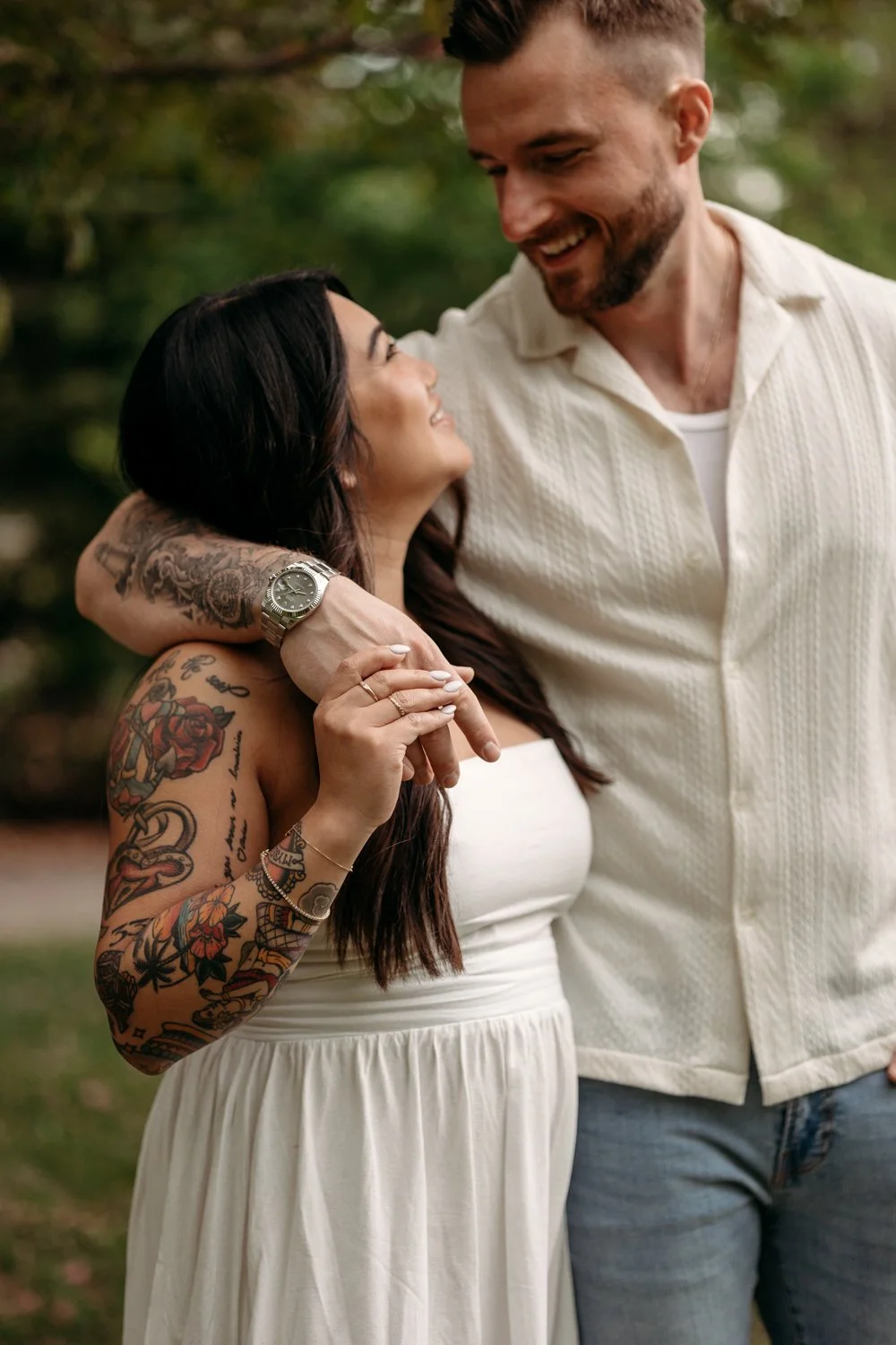 alberta engagement photos at the st. albert botanical park by edmonton alberta wedding photographer tays photos and beauty. Garden engagement photoshoot inspiration 