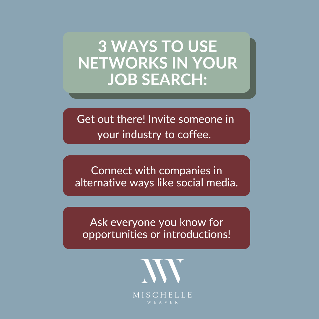 how can I use my network circle to help me find a new job?