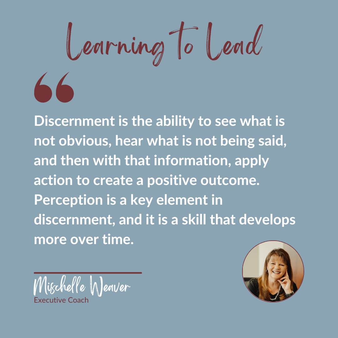 Discernment as a leader