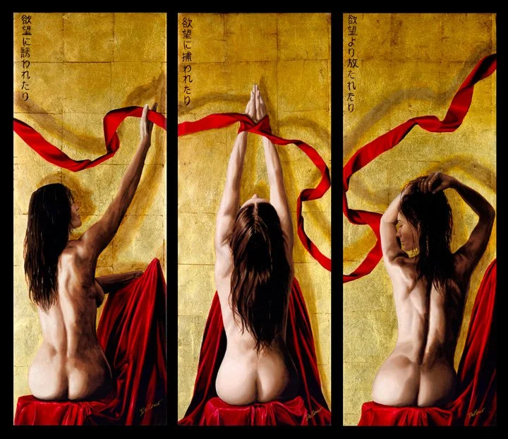 RIBBON OF DESIRE (triptych) SOLD