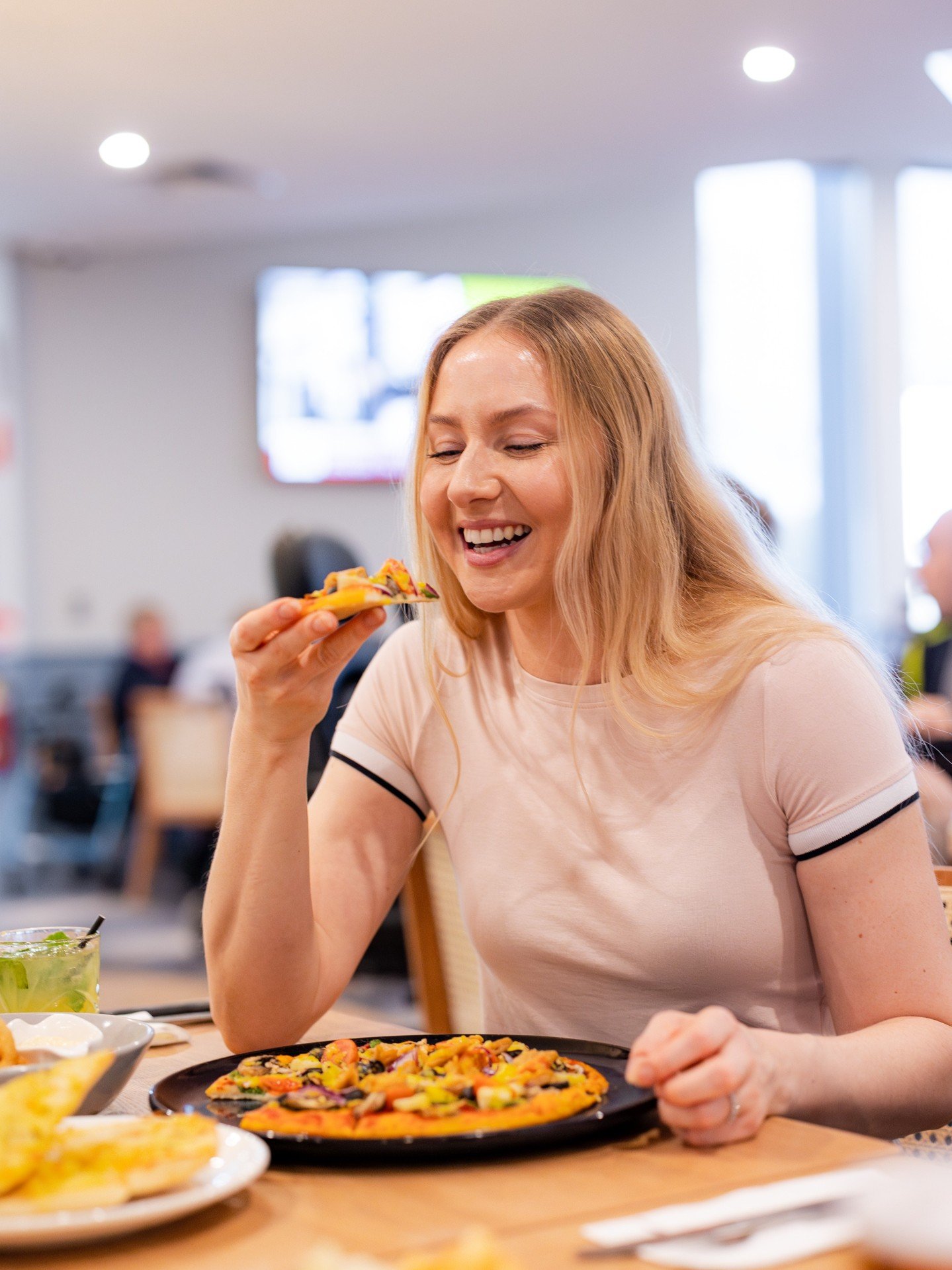 Because happiness is best served with pizza 😋

link in bio to book!