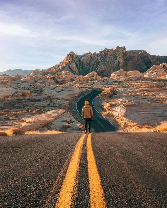 Man standing in road