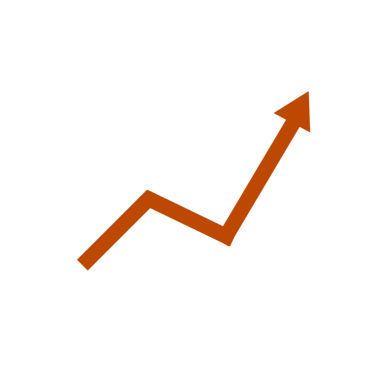 Orange graph line icon