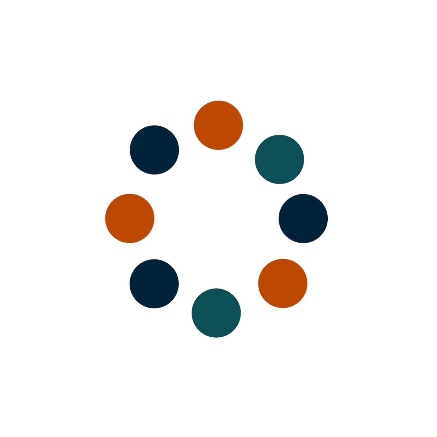 Colorful dots in a circle