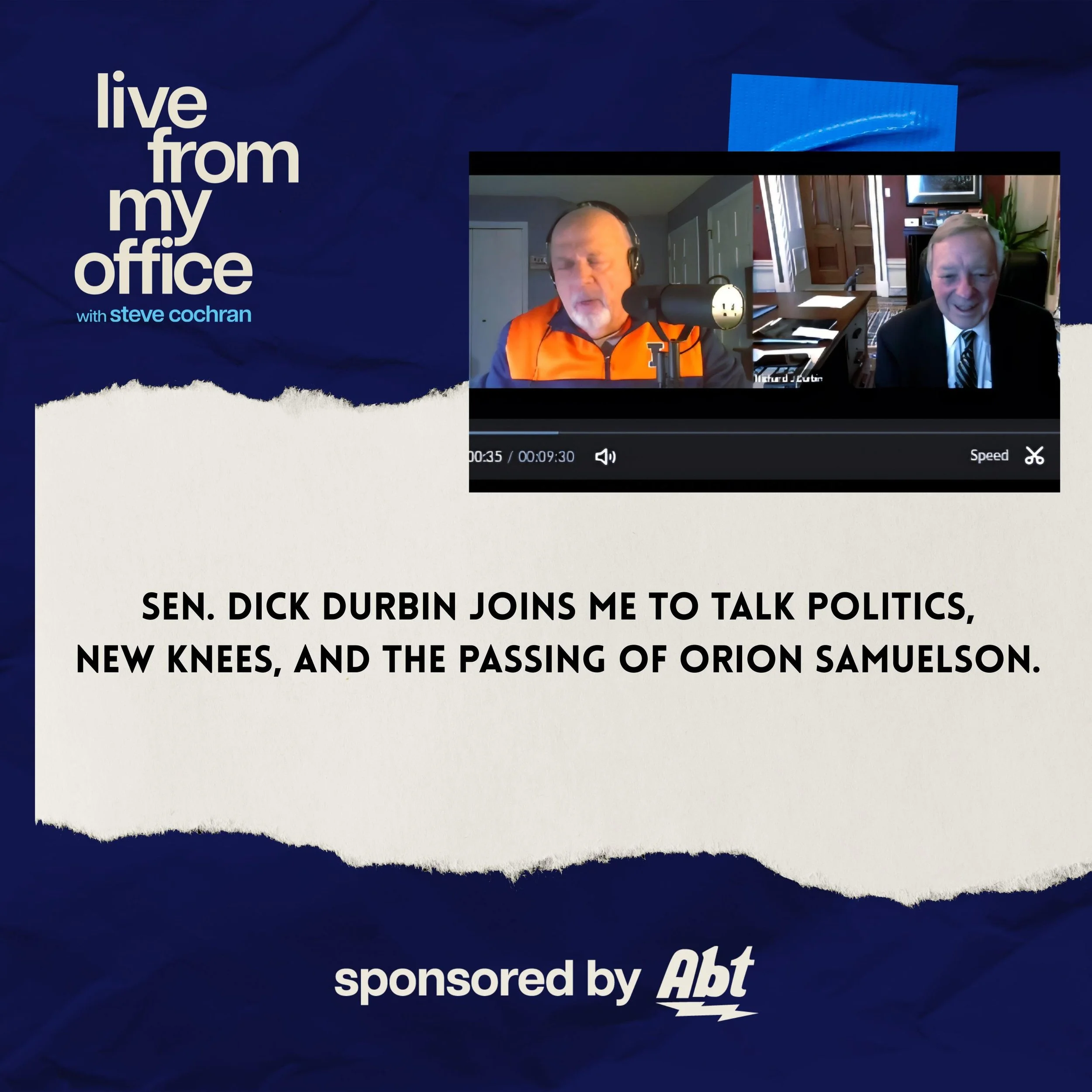 Senator Durbin Talks About the News on Live From My Office and the Life of Orion Samuelson