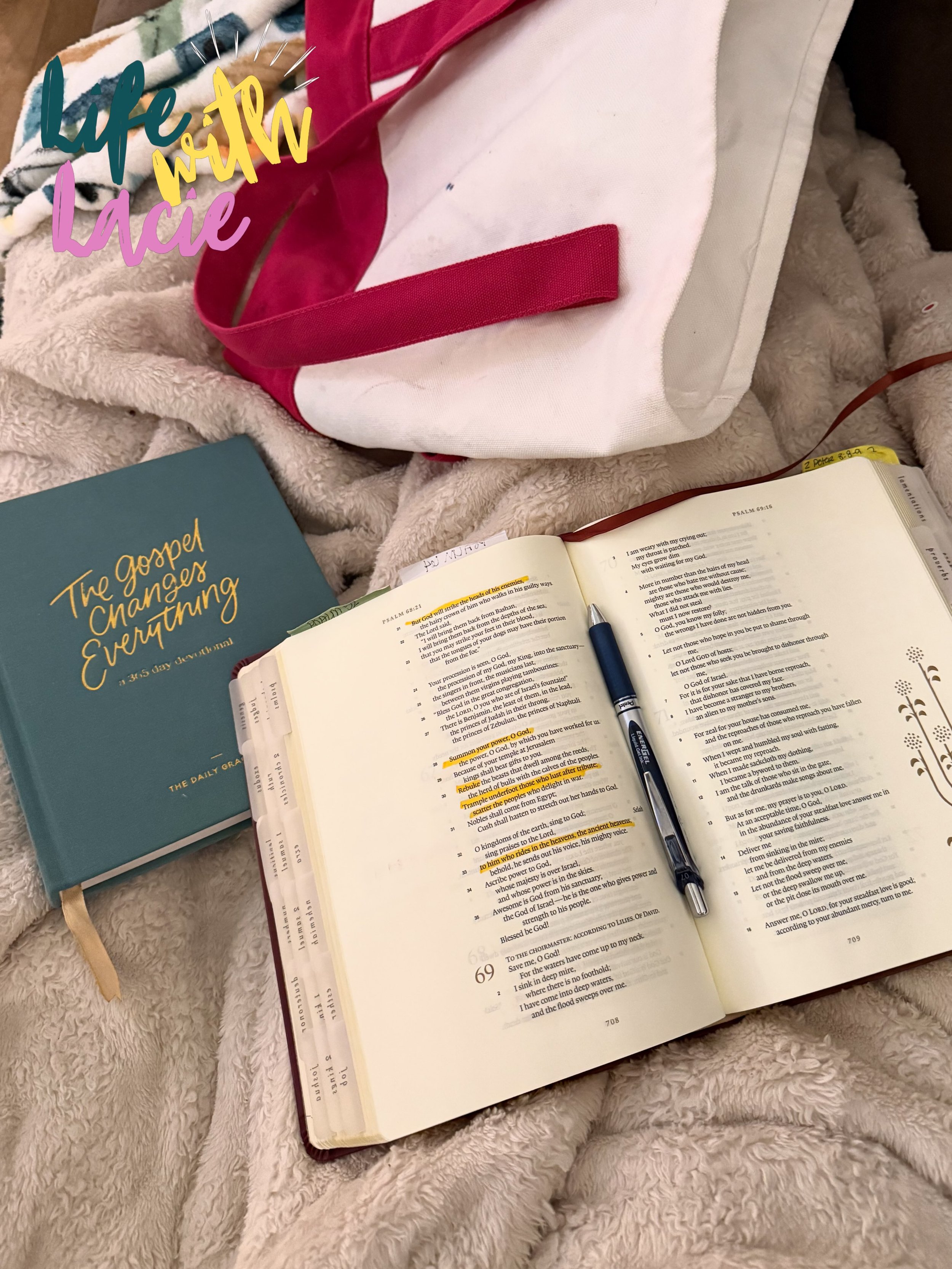 It&rsquo;s 8:40pm. I&rsquo;m snuggled up on our couch with a blanket reading the Bible and I just stop and take it all in that I GET to sit in the comfort of our home, snuggled on the couch all cozy and I GET to read the Bible. I GET to open my Bible