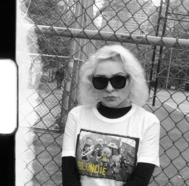 CAUTIOUS LIP-Black on DEBBIE HARRY (Blondie)