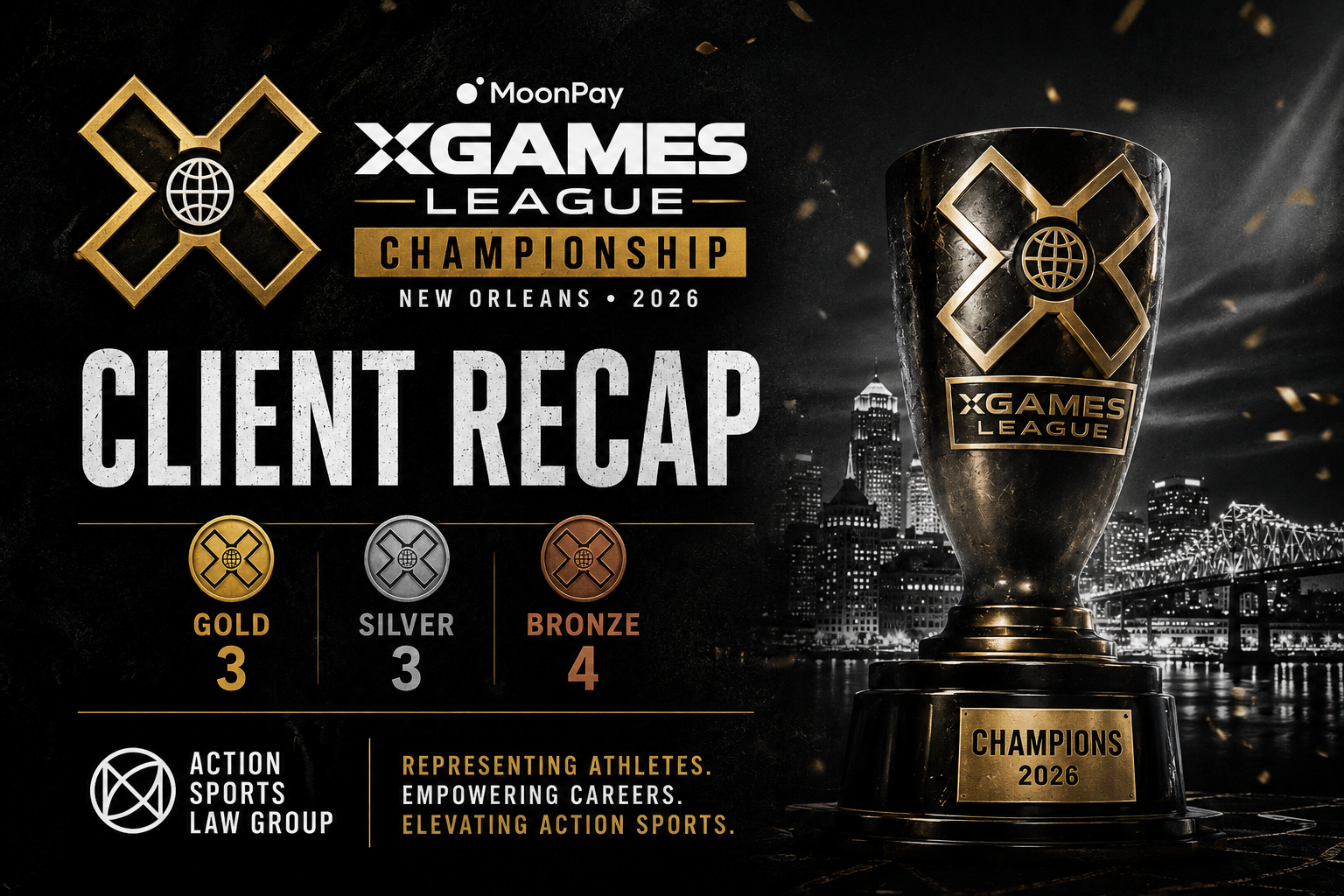 ASLG Athletes Finish the Inaugural X Games League Season with 10 Medals at the X Games League Championship