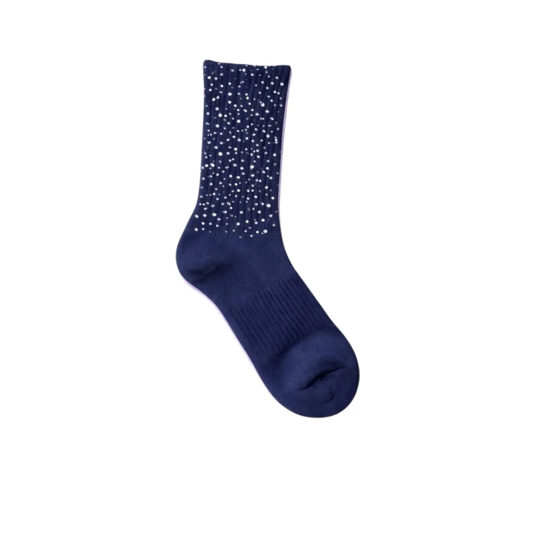 Royal Blue Rhinestone Socks
