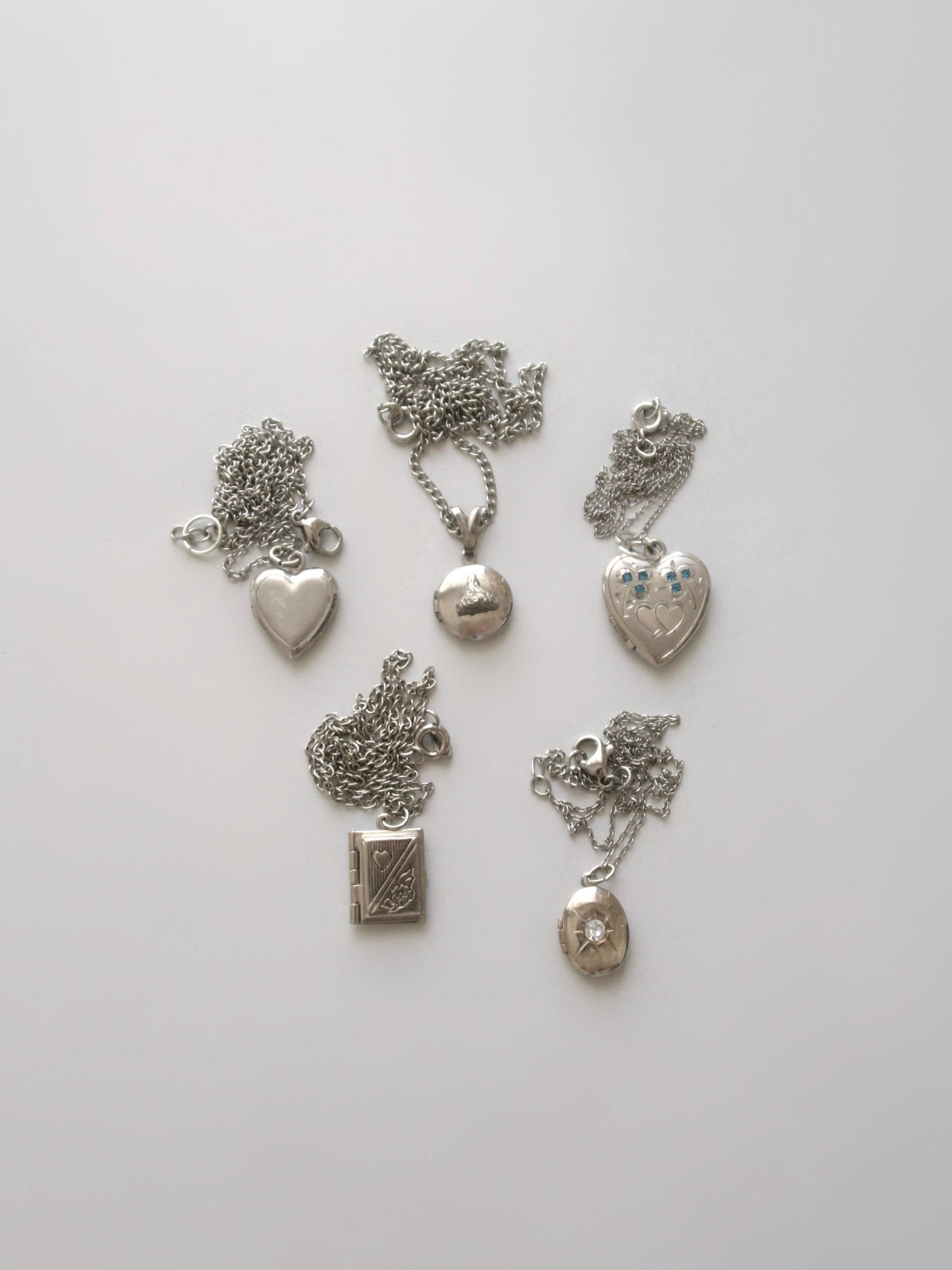 Vintage silver locket necklace