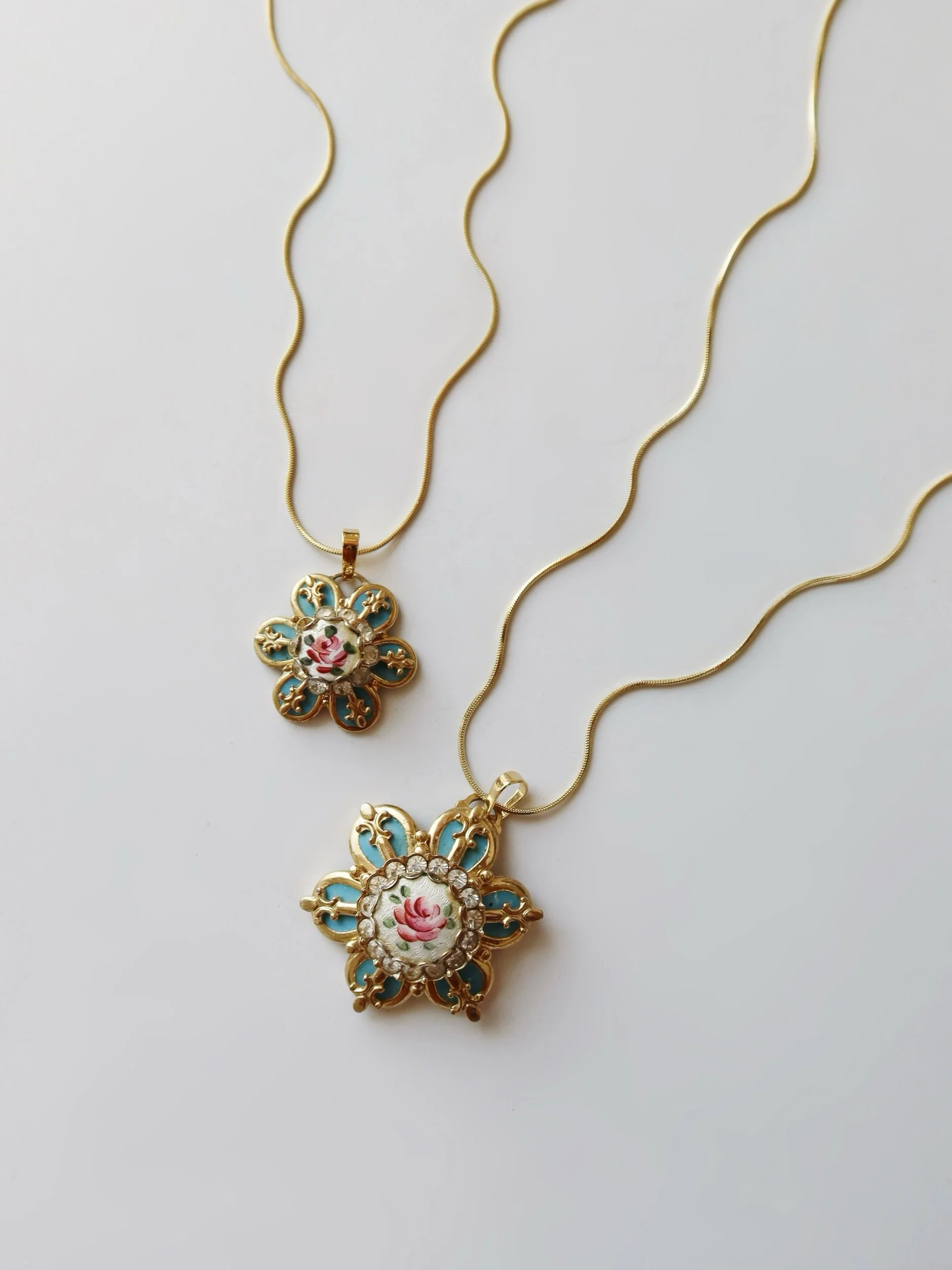 Vintage floral statement necklace