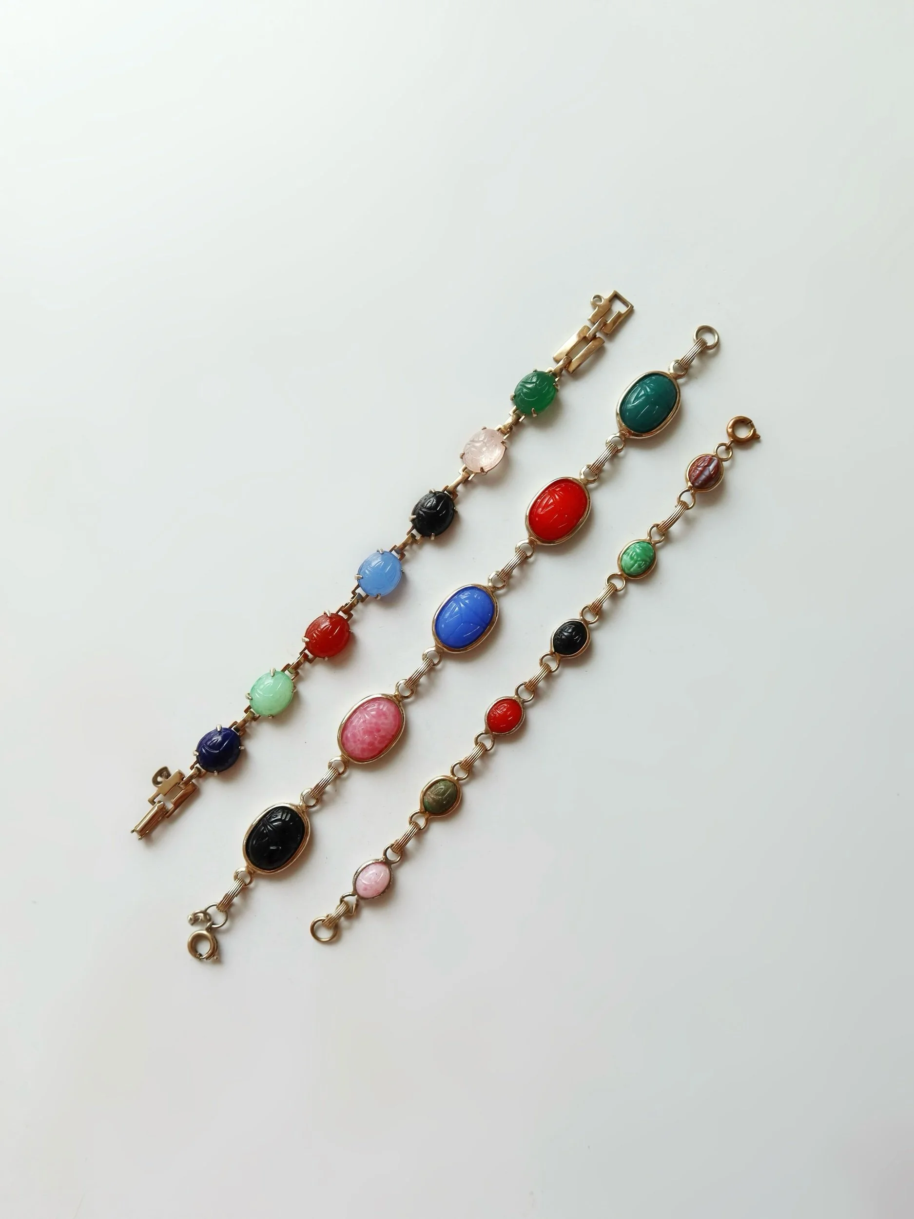 Vintage multicolor stone bracelets