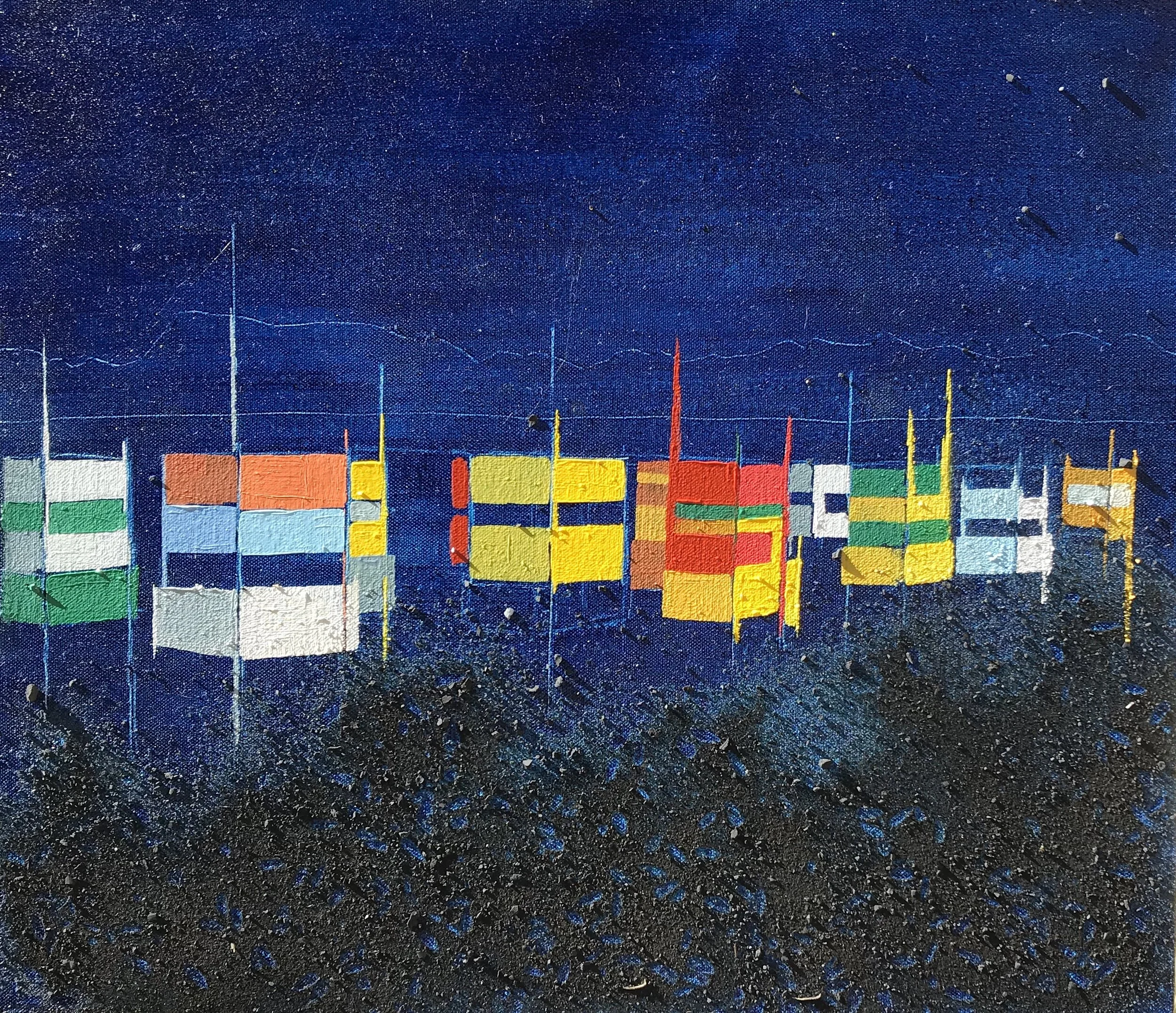 Ace High. Oil and Charcoal on Canvas 30x30 cm 