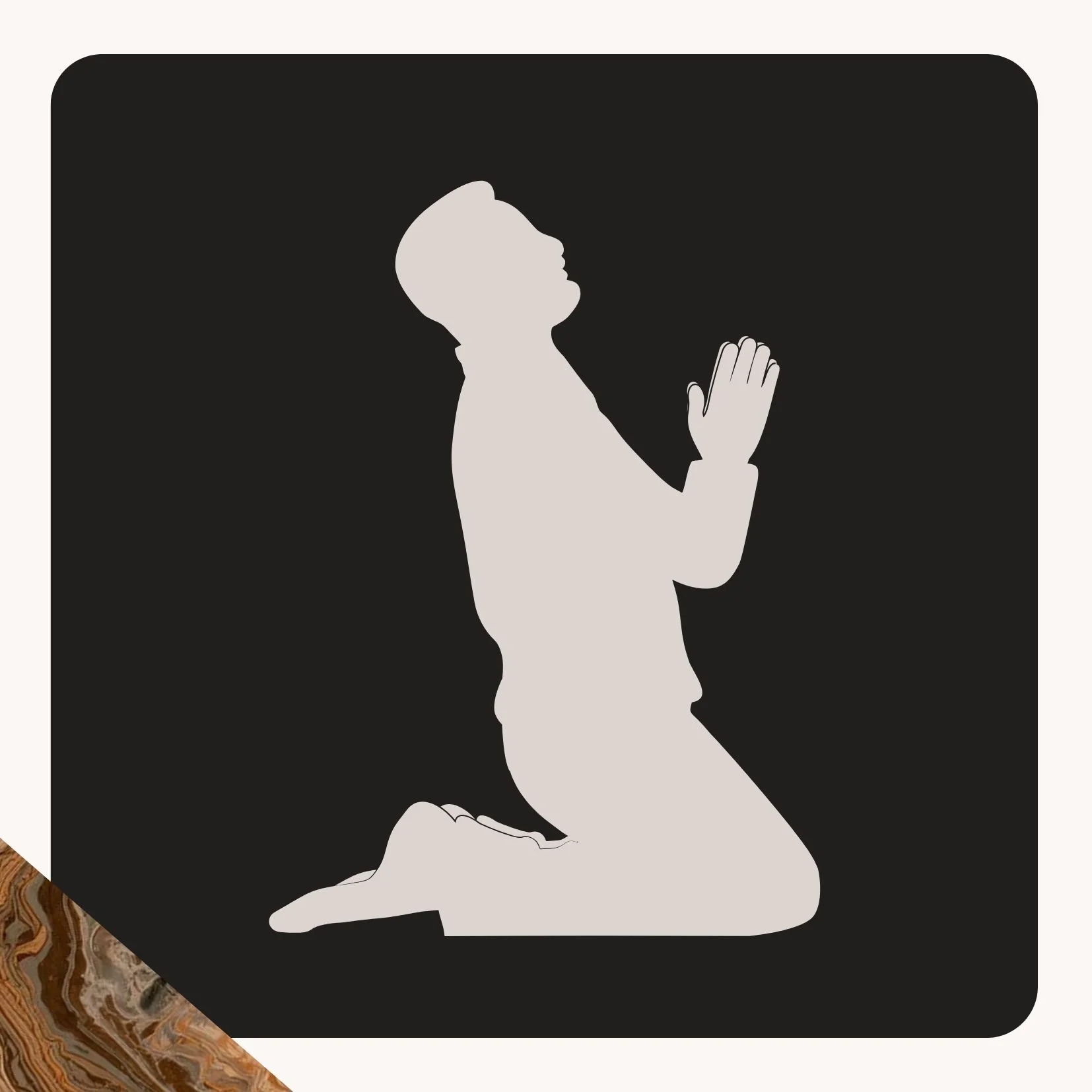 illustration homme en train de prier