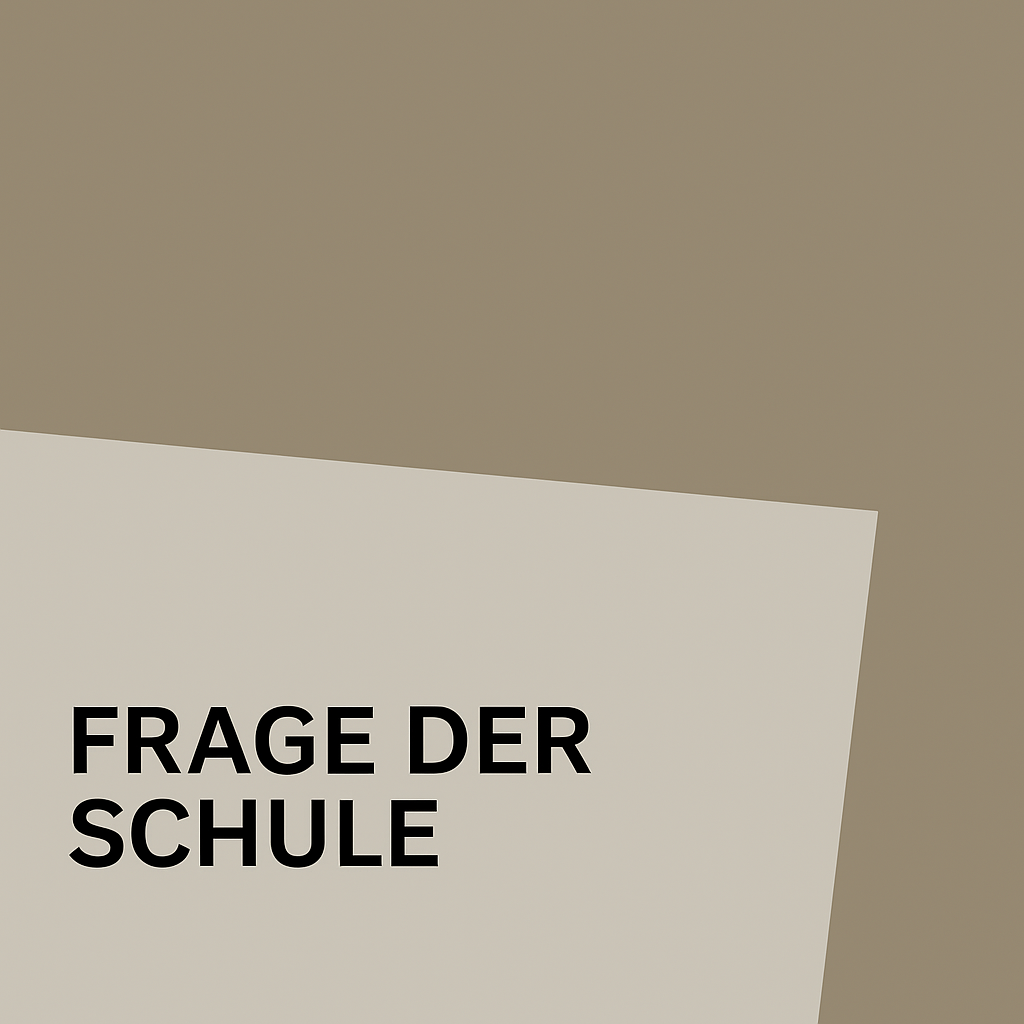 Frage der Schule