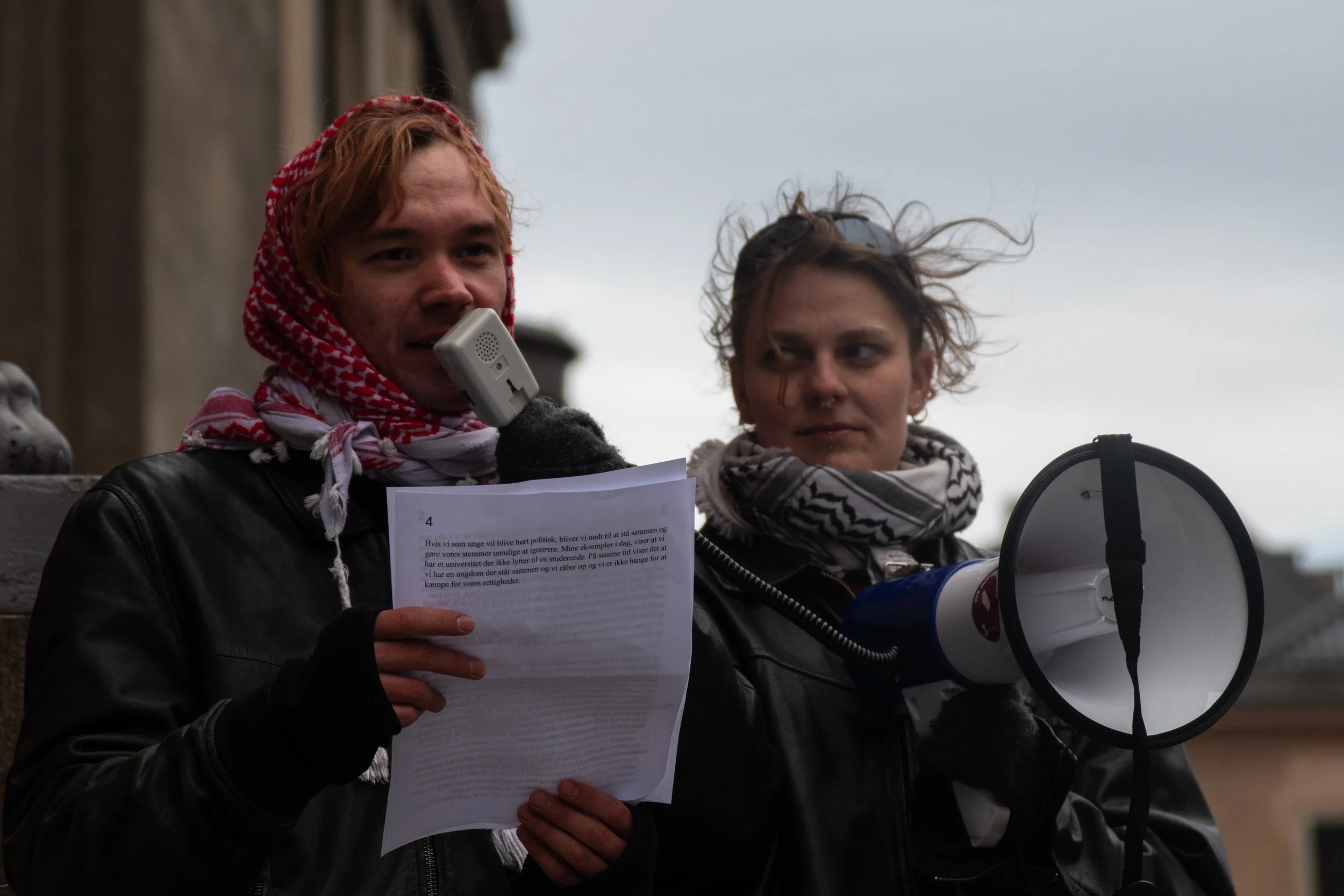 ….Studenterrådets tale til laaang demonstration med Studerende Mod Besættelsen..The Student Union’s speech at the looong demonstration with Students Against the Occupation….
