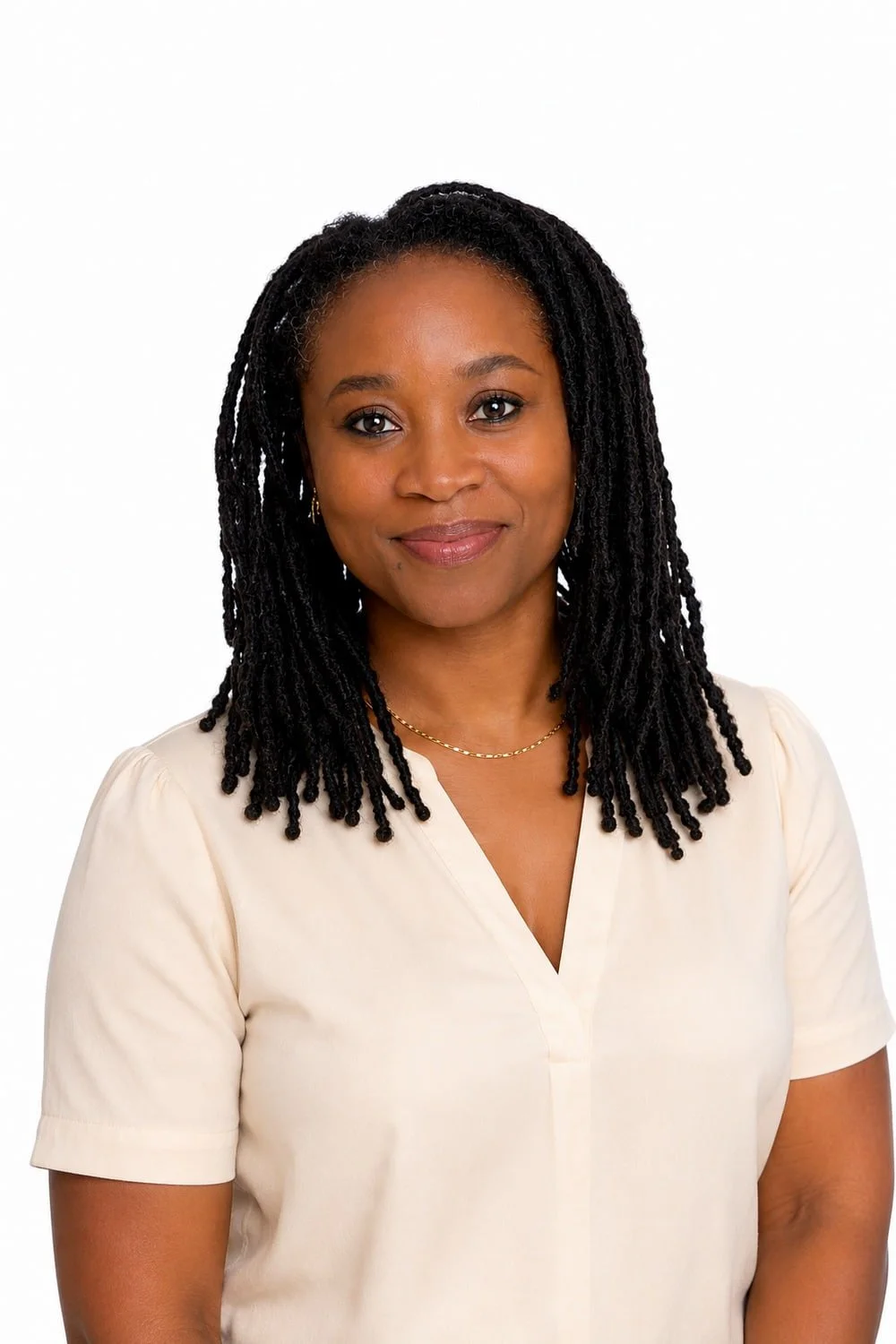 image of a smiling woman in energy healing